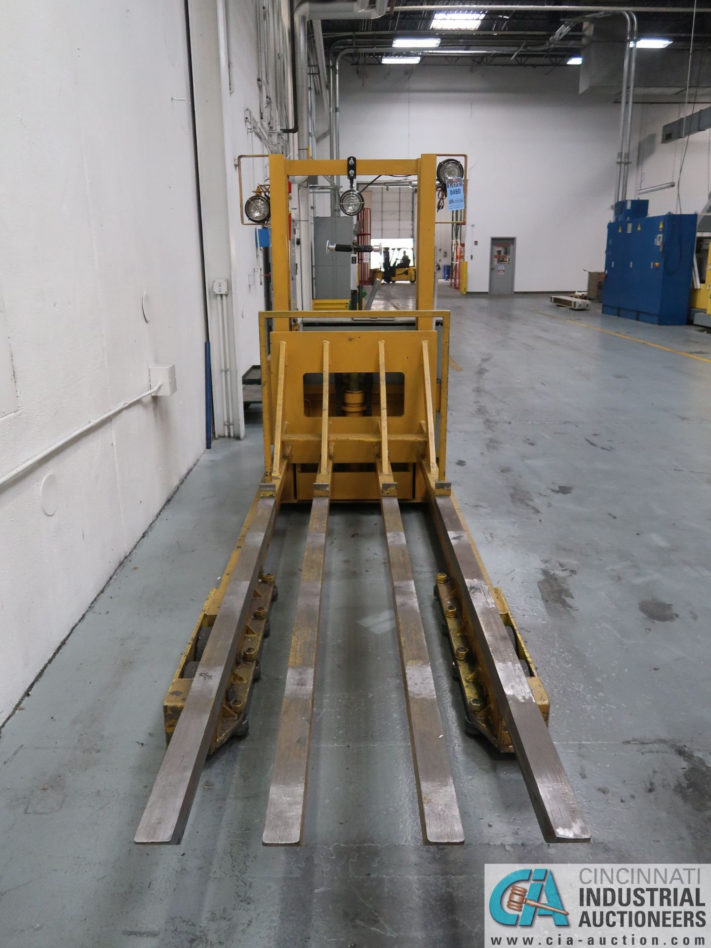 2,300 LB. RICO MODEL HLW-70 24-VOLT WALK-BEHIND STRADDLE LIFT TRUCK; S/N R-10988, 71" LIFT HEIGHT, - Image 2 of 5