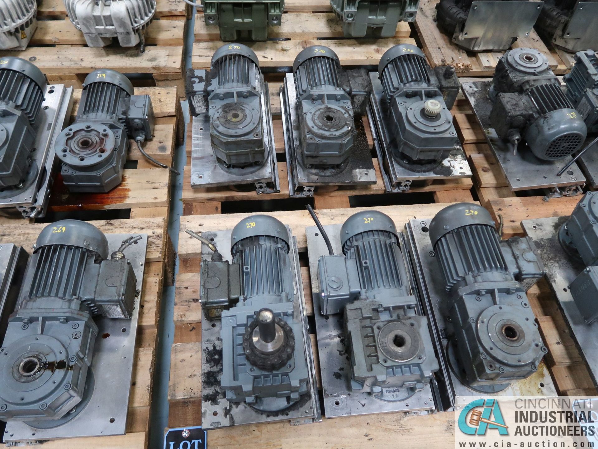 1.0 HP APPROX. DRIVE MOTORS *$25.00 RIGGING FEE DUE TO INDUSTRIAL SERVICES AND SALES*