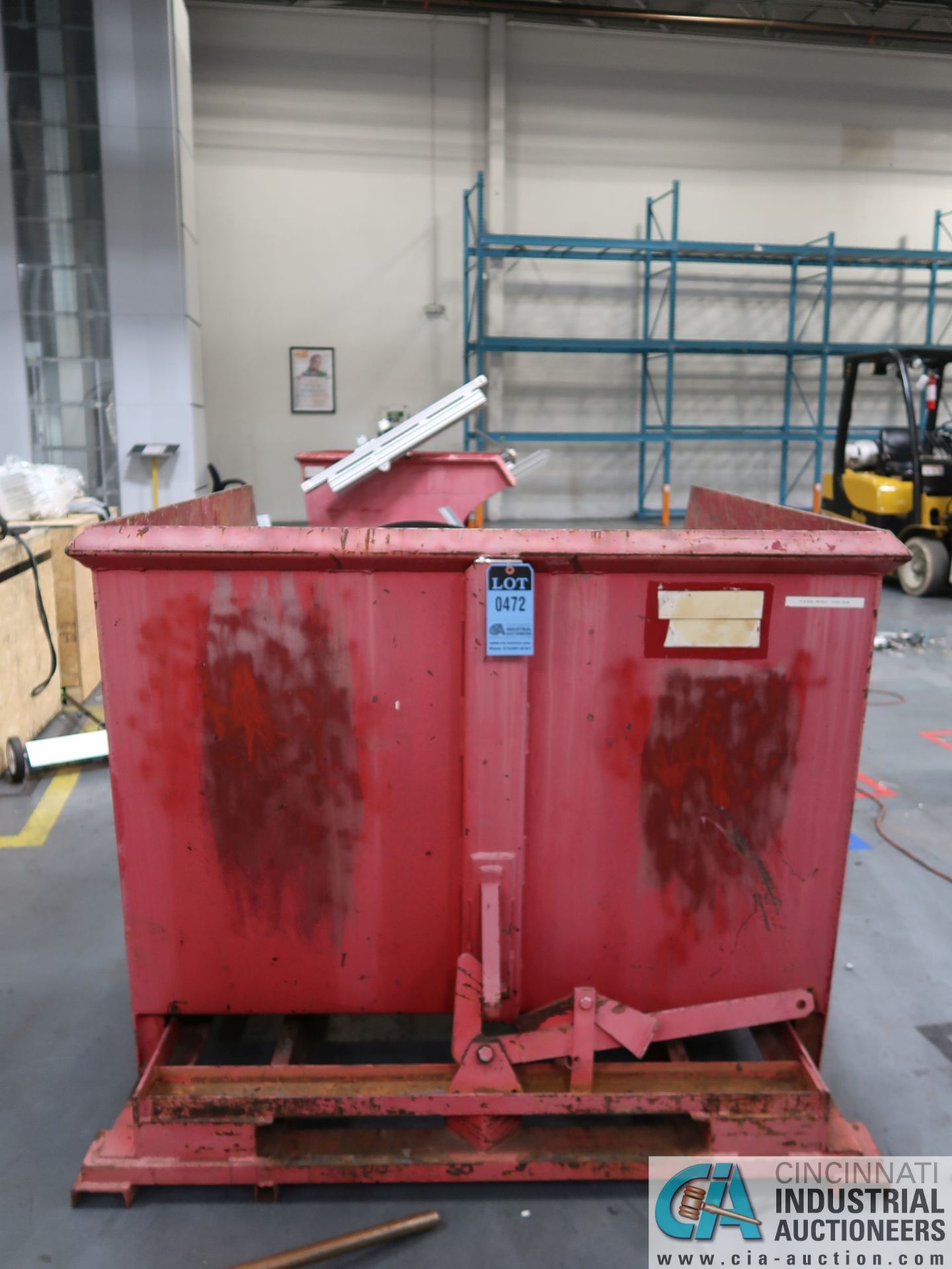 2 CUBIC YARD GALBRETH SELF-DUMPING HOPPER *$25.00 RIGGING FEE DUE TO INDUSTRIAL SERVICES AND SALES* - Image 2 of 3