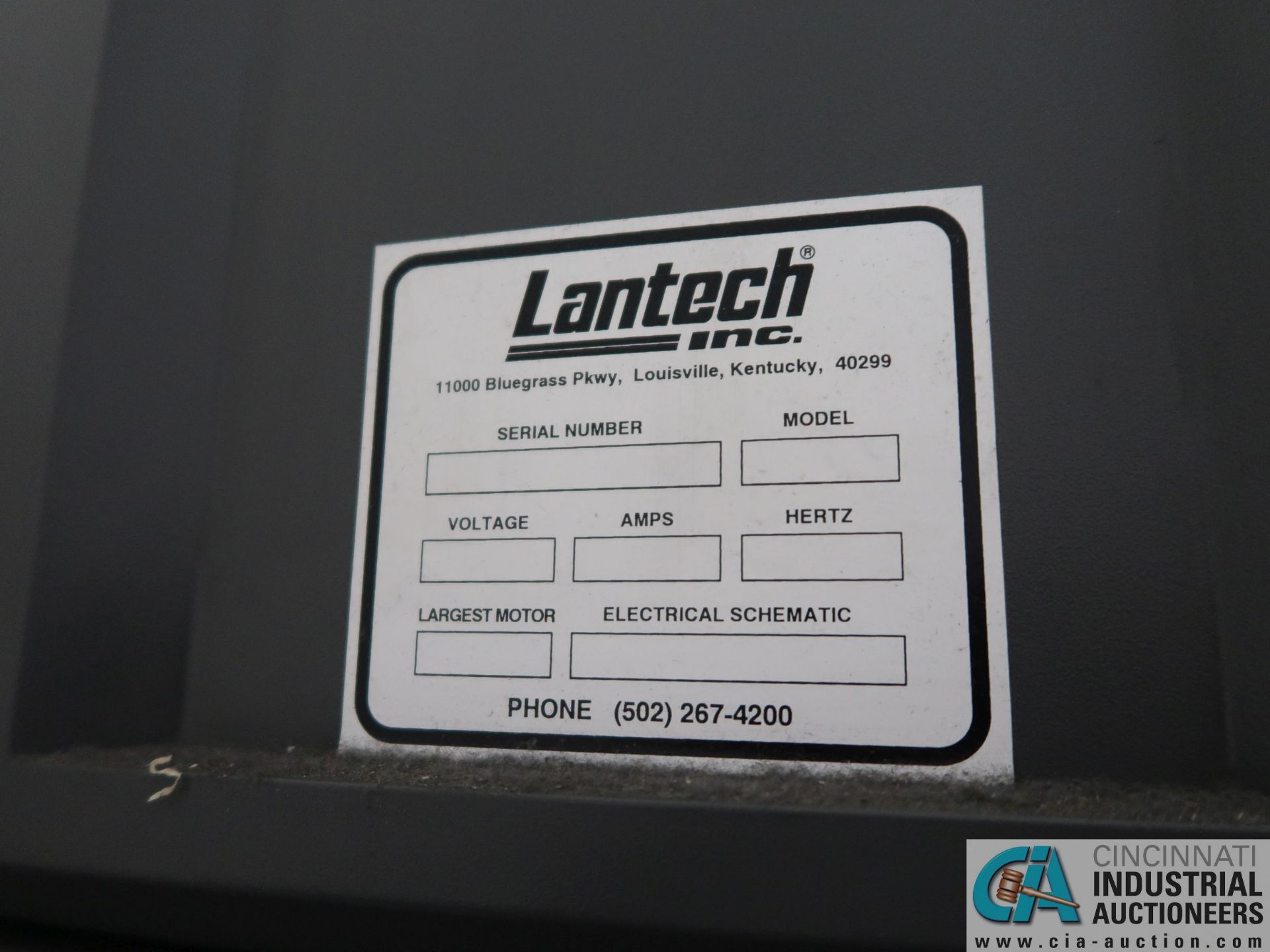 64" LANTECH SERIES Q ROTARY STRETCH WRAPPER; S/N N/A, 65" DIAMETER PLATFORM, 20" FILM ROLLS, - Image 6 of 6