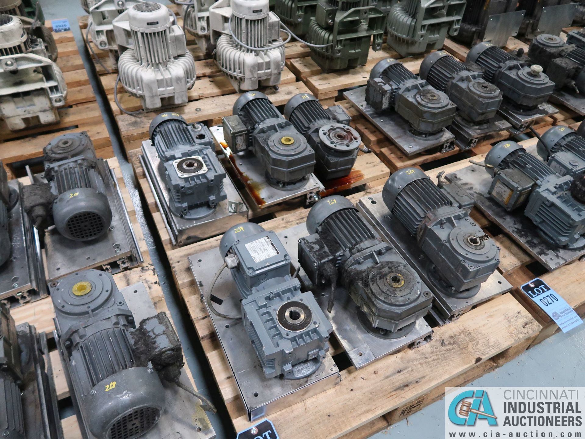 1.0 HP APPROX. DRIVE MOTORS *$25.00 RIGGING FEE DUE TO INDUSTRIAL SERVICES AND SALES*