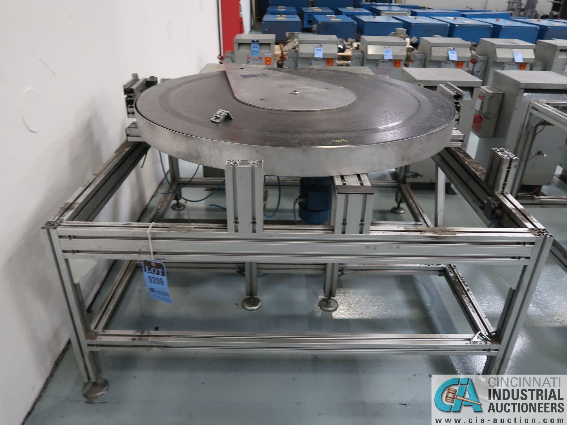 50" DIA. STEEL TURNTABLE WITH ALUMINUM FRAME *$25.00 RIGGING FEE DUE TO INDUSTRIAL SERVICES AND SAL