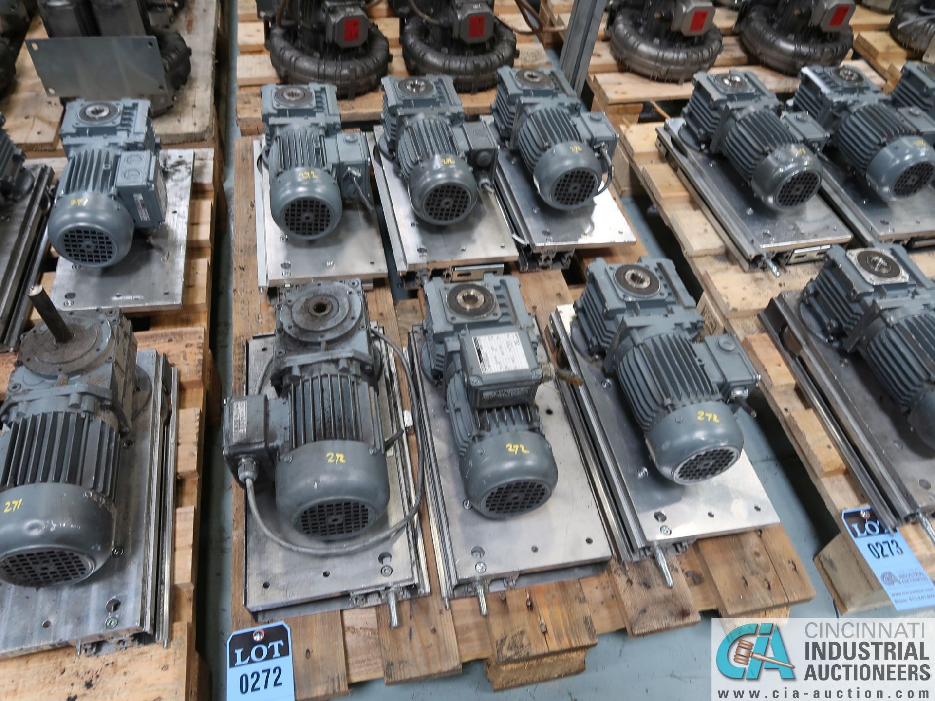 1.0 HP APPROX. DRIVE MOTORS *$25.00 RIGGING FEE DUE TO INDUSTRIAL SERVICES AND SALES*