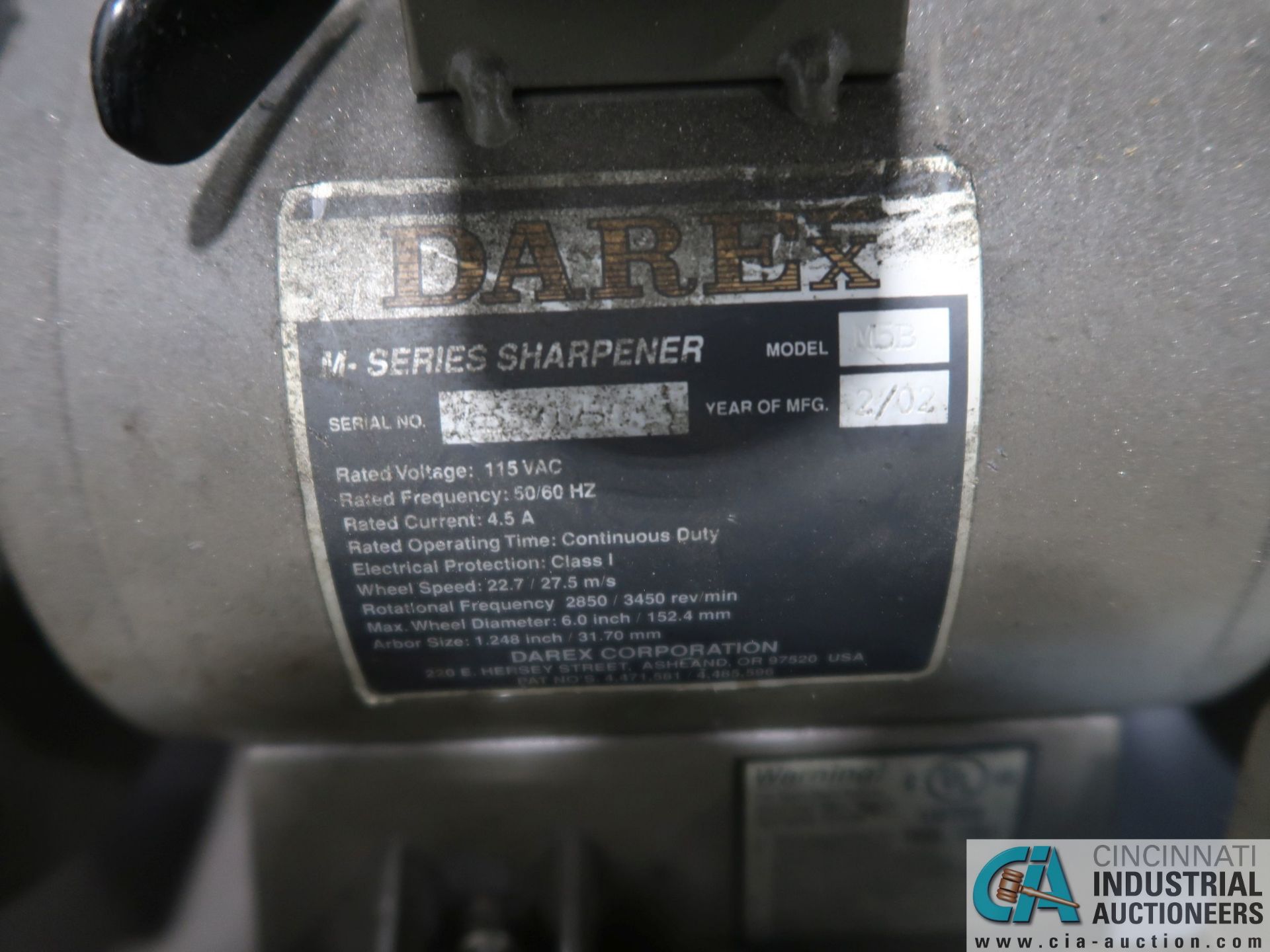 DAREX MODEL M5B PEDESTAL MOUNT PRECISION DRILL SHARPENER - Image 2 of 2