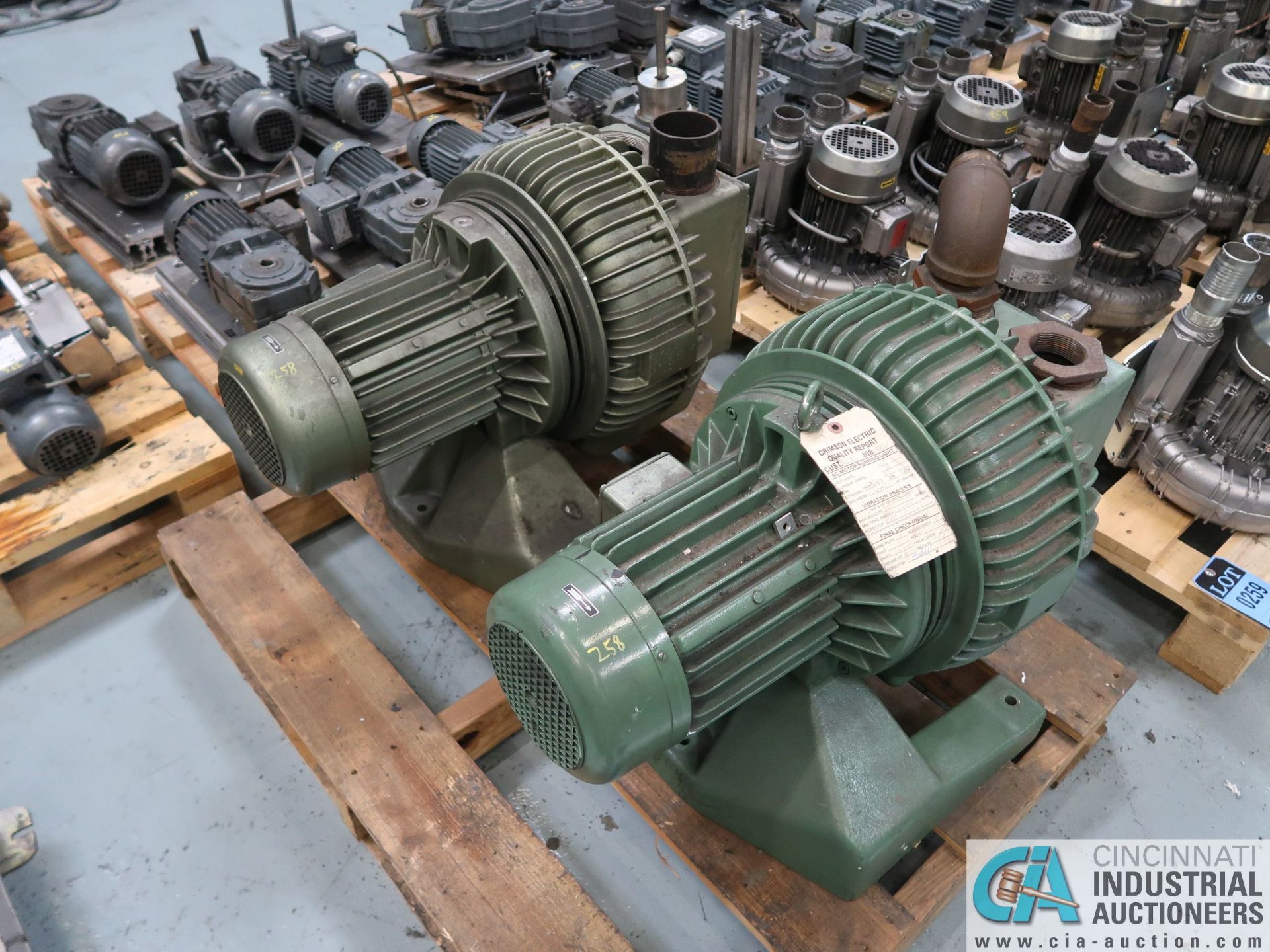 6.5 KW/ 8 HP PUMP MOTORS *$25.00 RIGGING FEE DUE TO INDUSTRIAL SERVICES AND SALES*