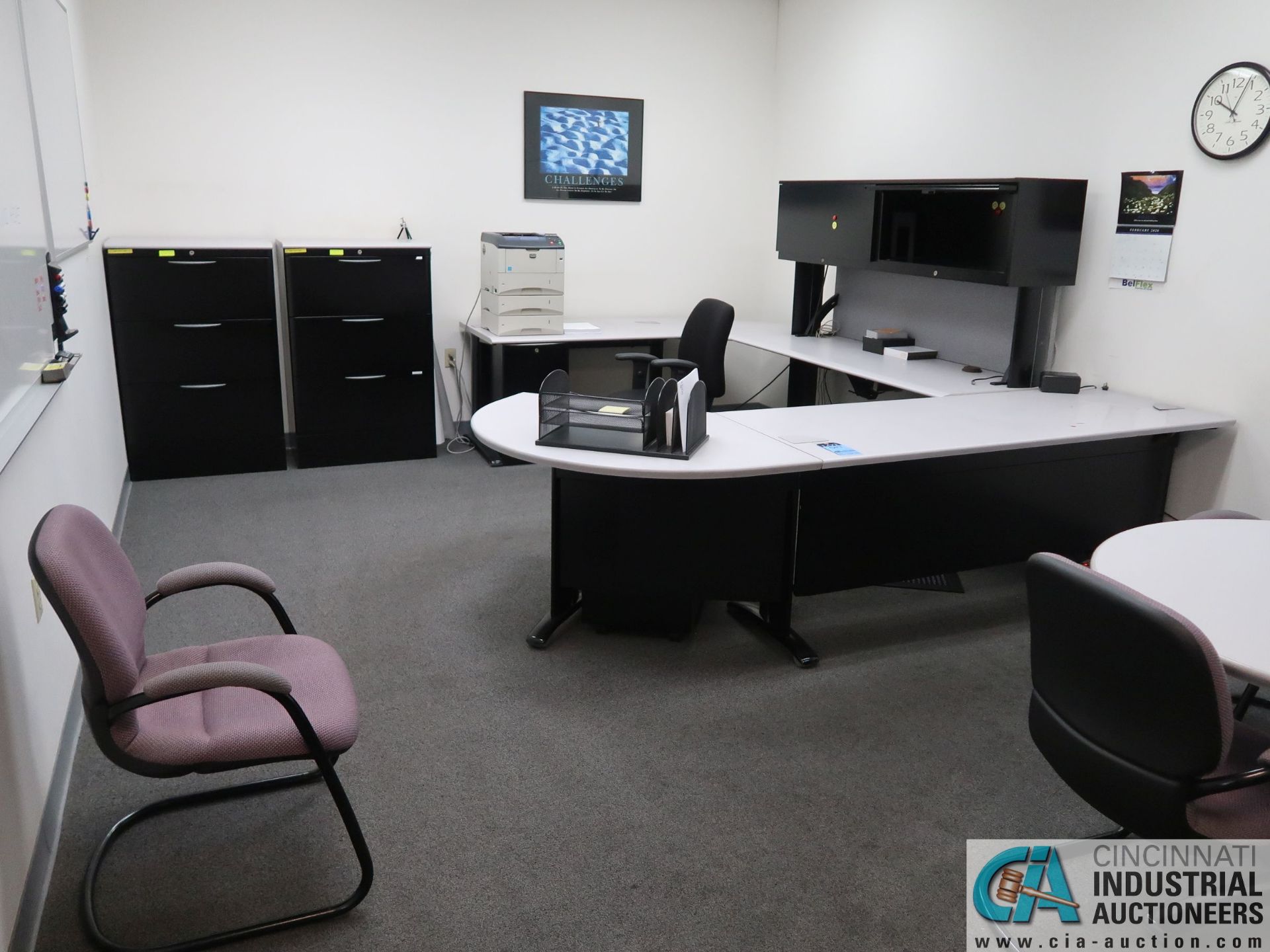 (LOT) OFFICE FURNITURE IN HUMAN RELATIONS ROOM