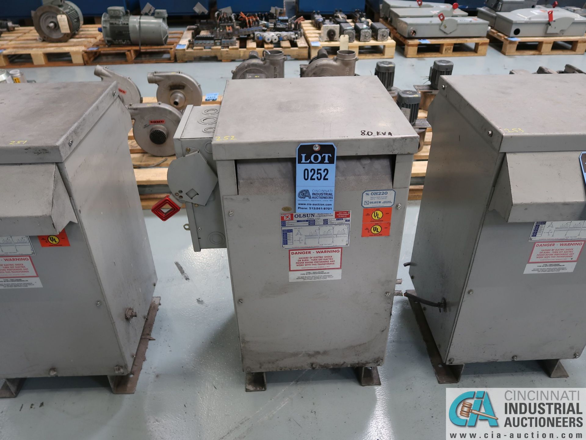 8.0 KVA OLSUN DRY TYPE TRANSFORMER *$25.00 RIGGING FEE DUE TO INDUSTRIAL SERVICES AND SALES*