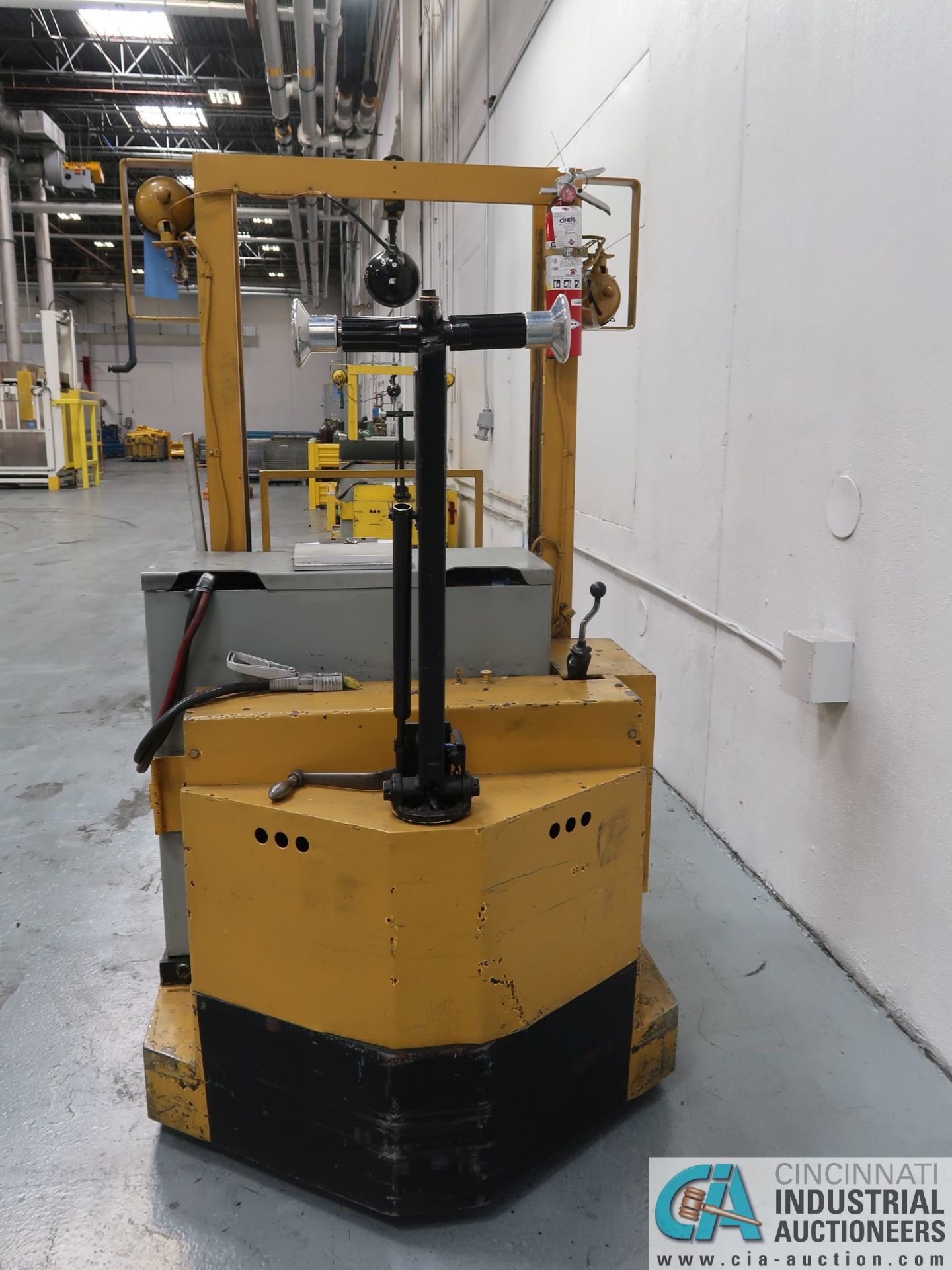 2,300 LB. RICO MODEL HLW-70 24-VOLT WALK-BEHIND STRADDLE LIFT TRUCK; S/N R-10988, 71" LIFT HEIGHT, - Image 3 of 5