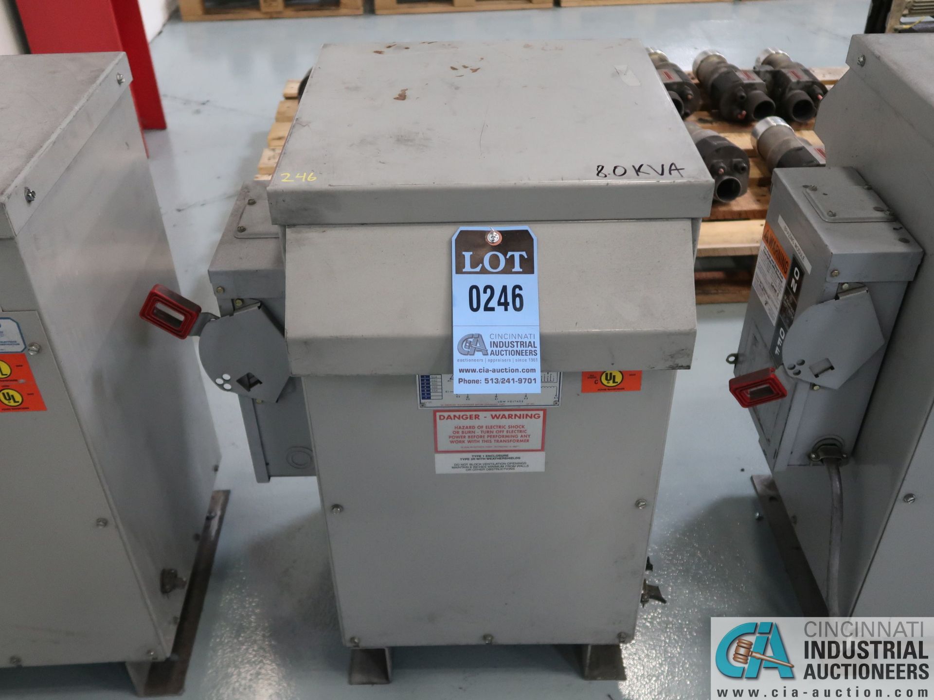 8.0 KVA OLSUN DRY TYPE TRANSFORMER *$25.00 RIGGING FEE DUE TO INDUSTRIAL SERVICES AND SALES*