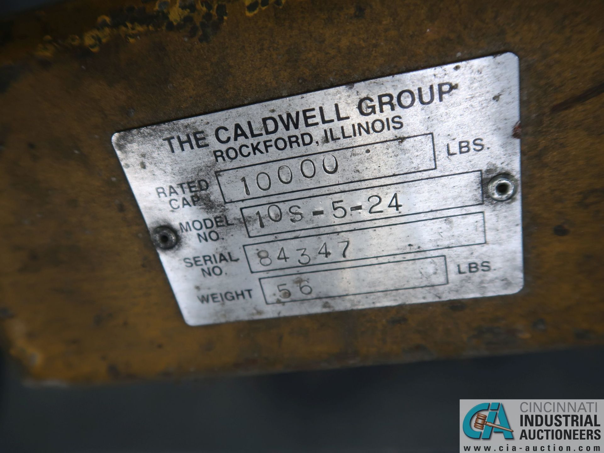 5 TON CAP CALDWELL MODEL 105-5-24 LIF-TRUC LIFTING ATTACHMENT - Image 2 of 2