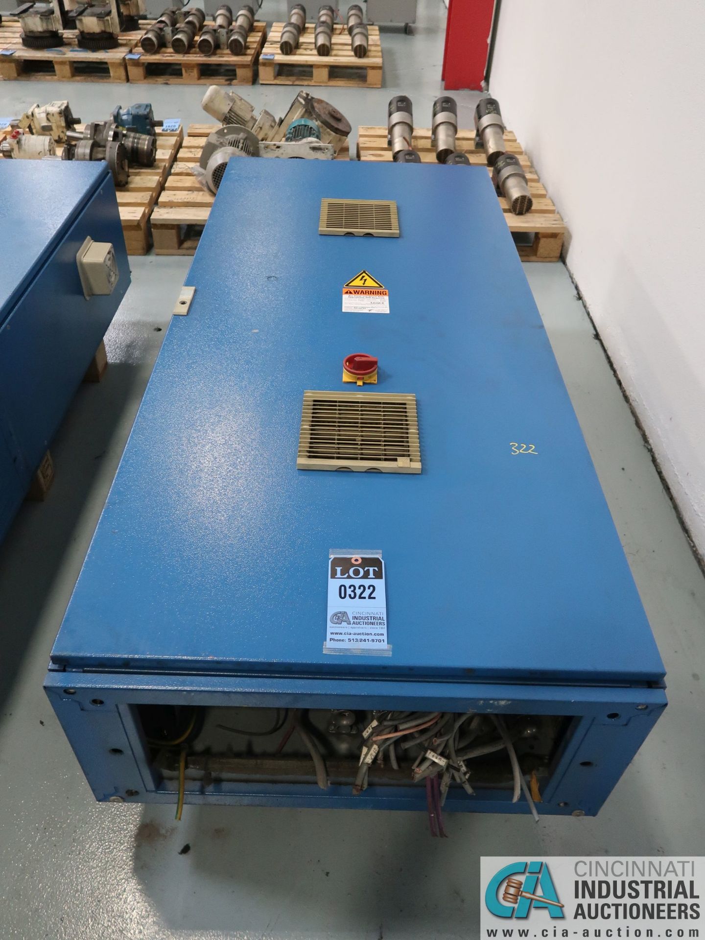 RITTAL SINGLE-DOOR ELECTRICAL MACHINE CONTROL CABINET WITH ELECTRICAL COMPONENTS; 16" X 32" X 72"