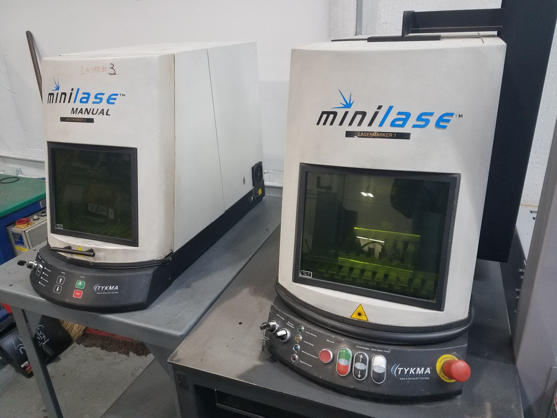 TYKMA TYPE MLMA20PZT MINILAZE BENCH TOP LASER MARKER; S/N MLMA15081091, WITH BENCH (NEW 2015) *$50 - Image 2 of 5