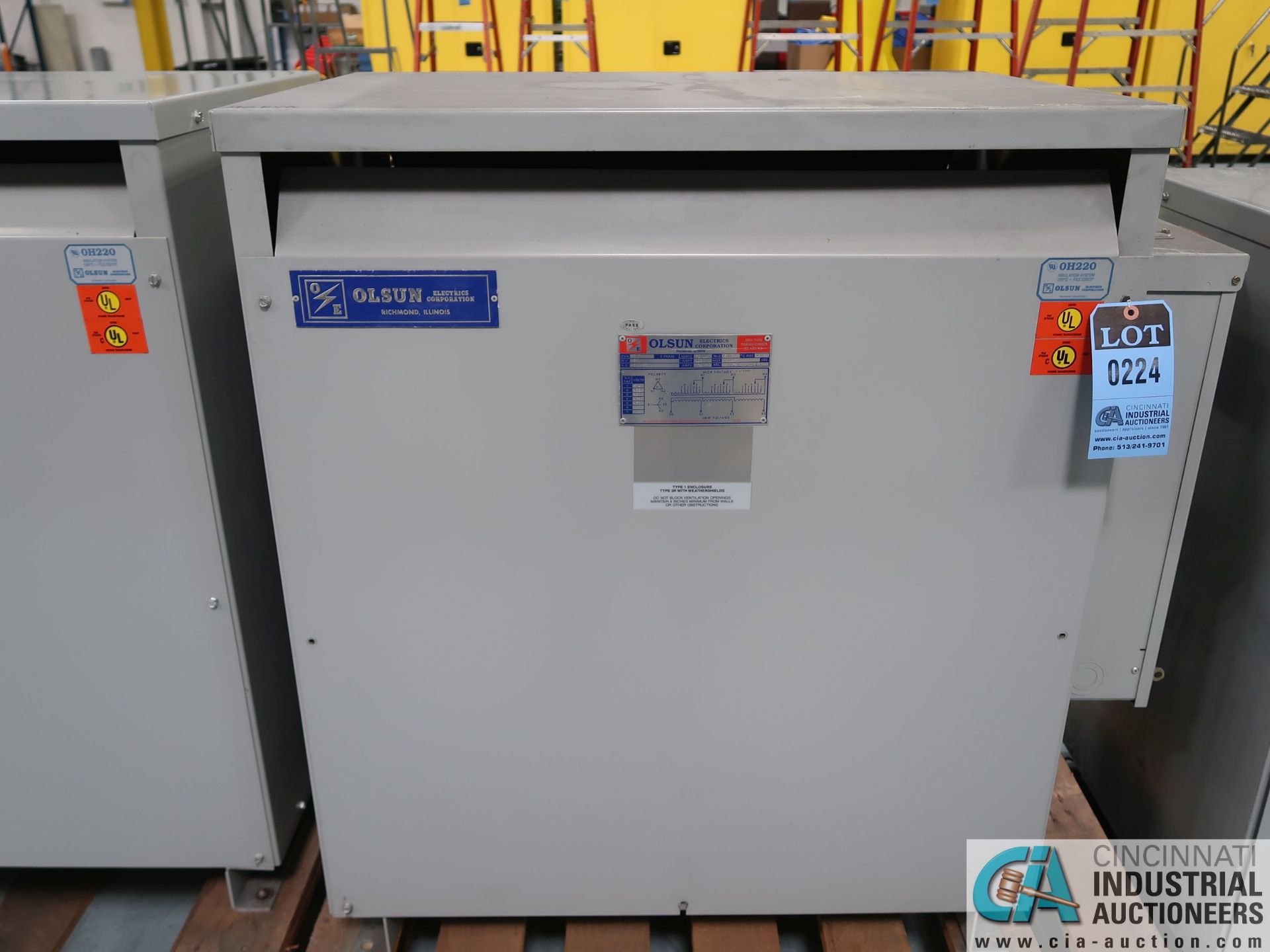 90 KVA OLSUN DRY TYPE TRANSFORMER *$25.00 RIGGING FEE DUE TO INDUSTRIAL SERVICES AND SALES*