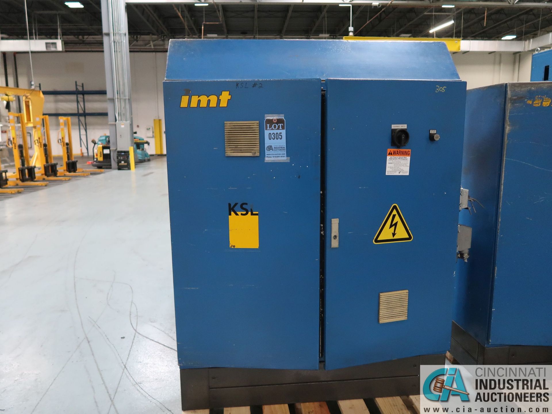 IMT TYPE KSL-2 ELECTRICAL MACHINE CONTROL CABINET WITH ELECTRICAL COMPONENTS; 16" X 47" X 63" HIGH