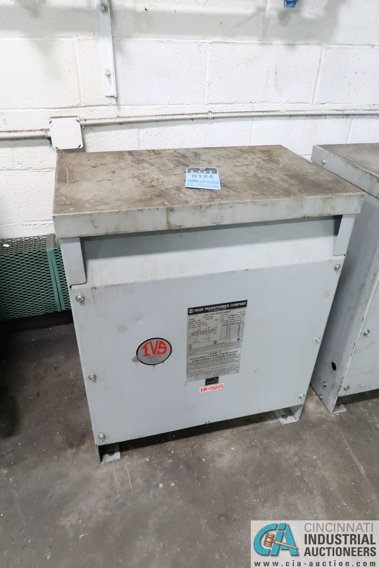 30 KVA MGM TRANSFORMER - Loading fee due the “ERRA” Pedowitz Machinery Movers $25.00