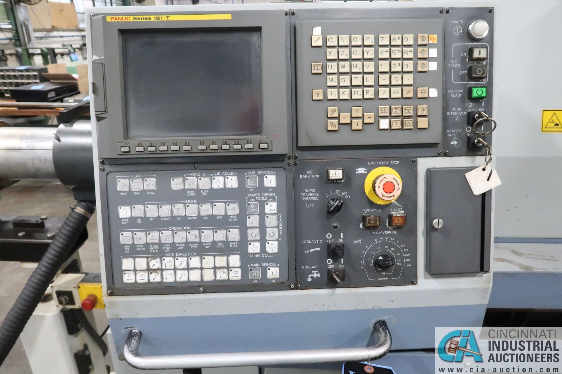 STAR MODEL SV-32JII SWISS TYPE CNC LATHE; S/N 0278 (32), FANUC SERIES 18I-T CNC CONTROL, MAX MACHINE - Image 3 of 10