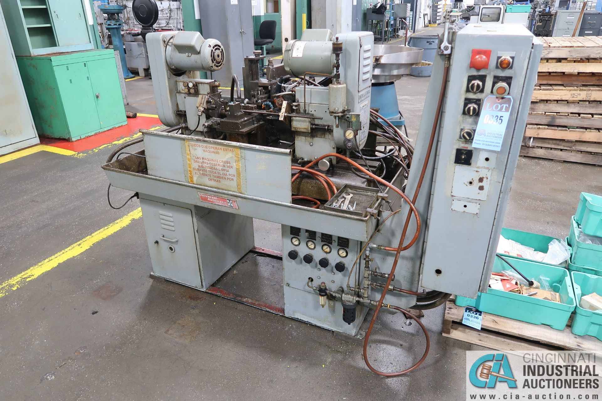 UNIVERSAL MODEL "HD" DOUBLE END DRILLING / TAPPING MACHINE; S/N 2699, 3/8" DIA. CAPACITY DRILLING, - Image 2 of 8