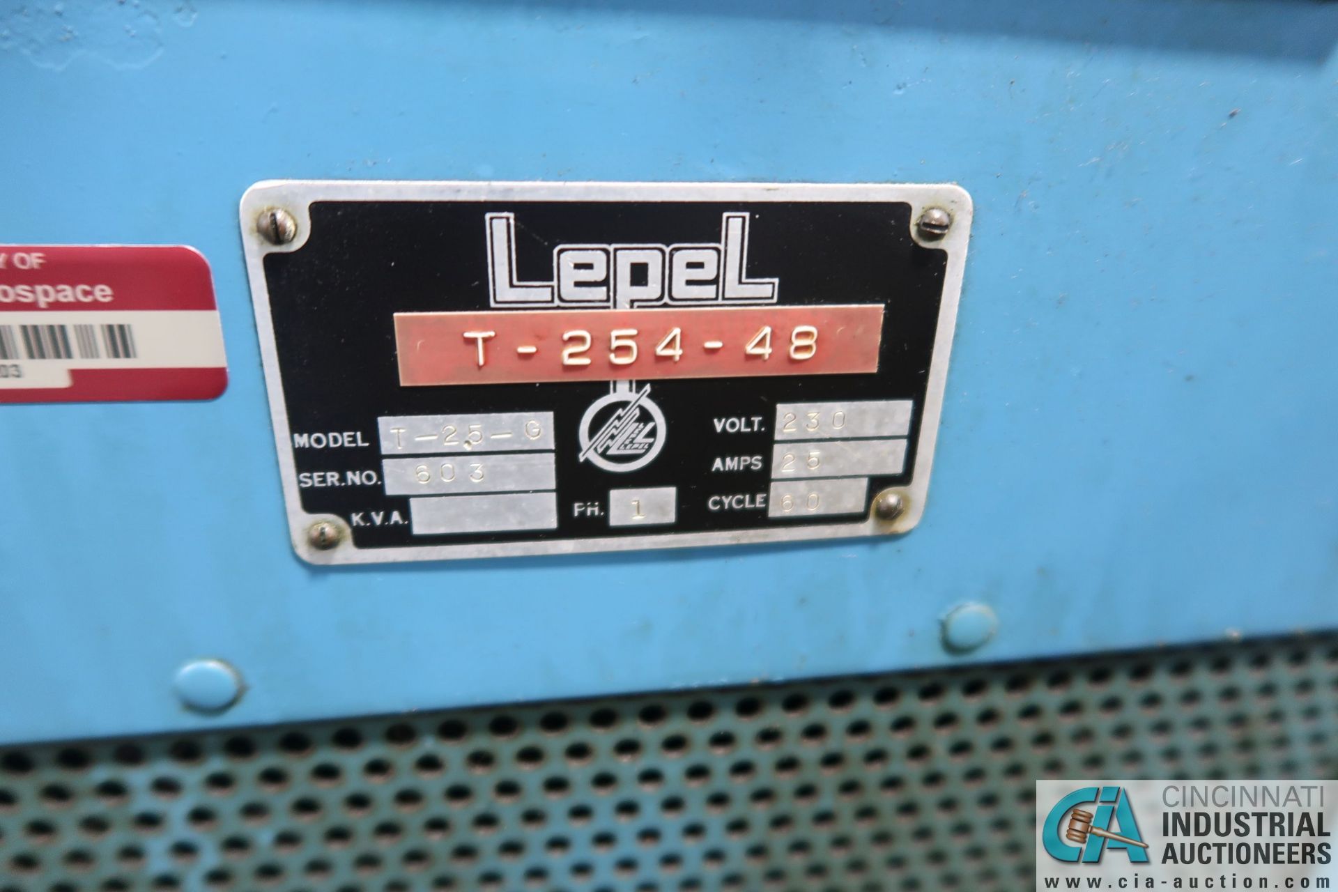 LEPEL MODEL T-2.5-1-G INDUCTION HEATER; S/N 603 - Loading fee due the “ERRA” Pedowitz Machinery - Image 3 of 5