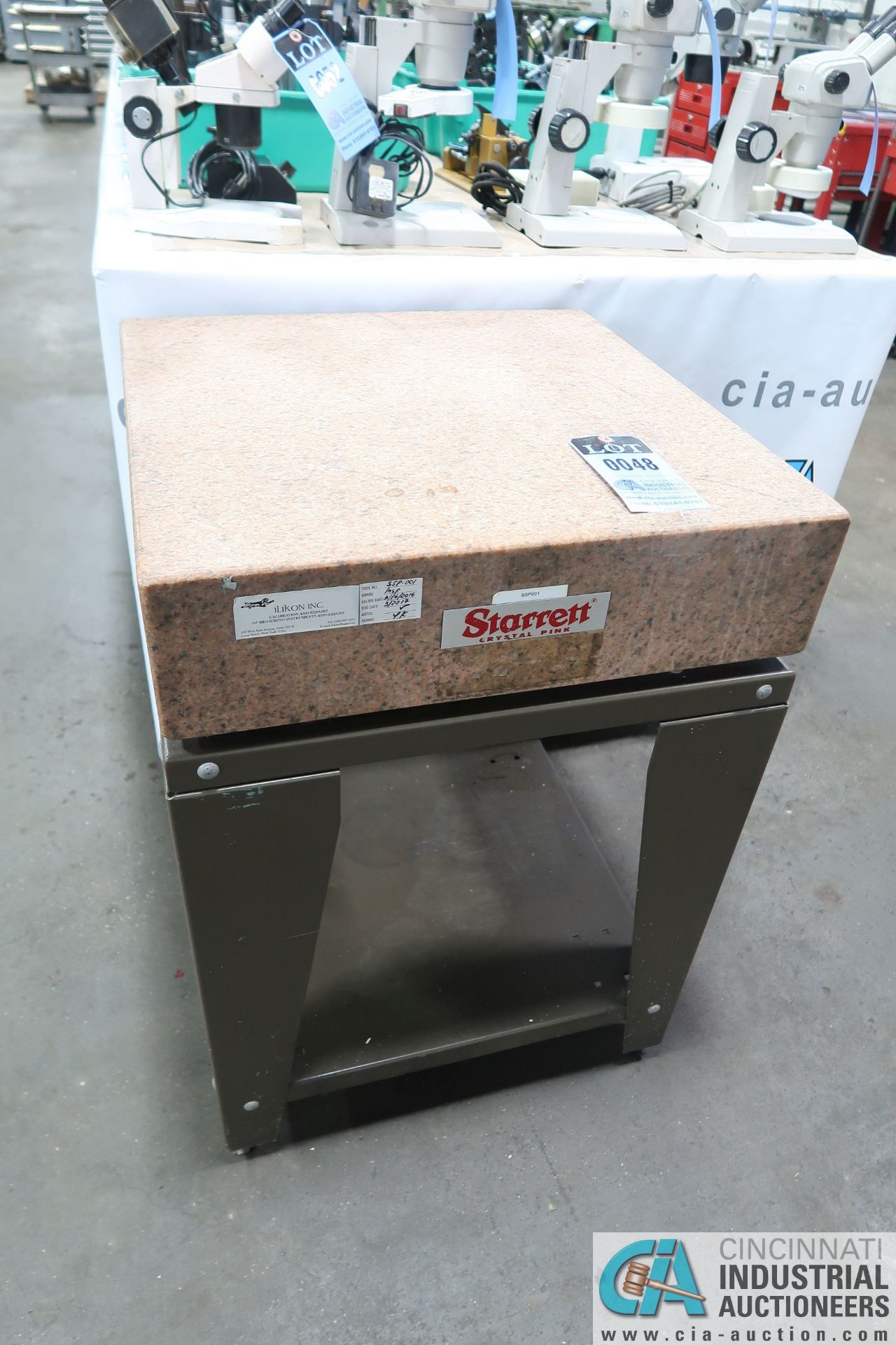 24" X 24" X 6" STARRETT GRANITE SURFACE PLATE