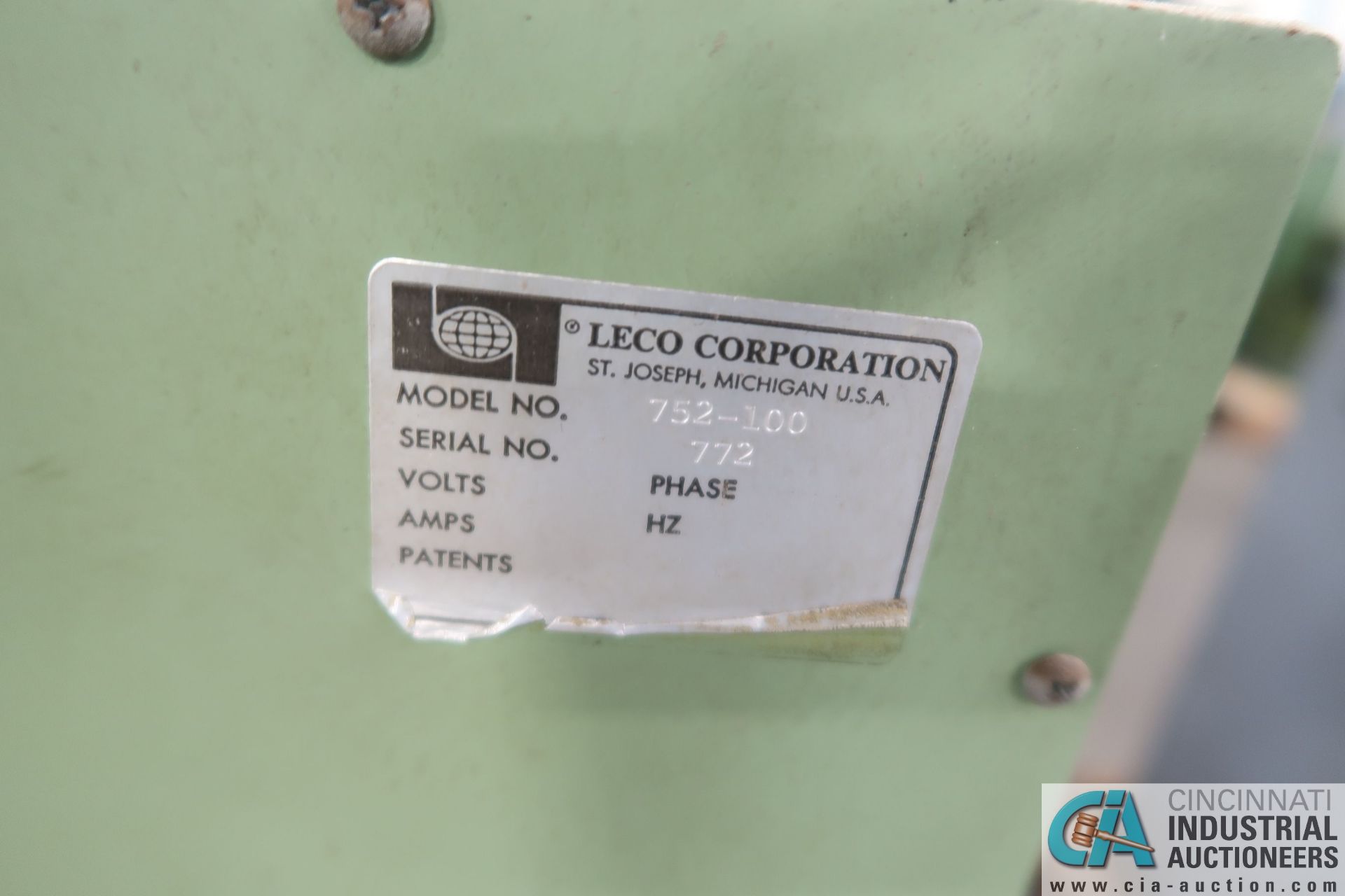 LECO MODEL EC12 CARBON CONTENT ANALYZER; S/N CM076M752-199 - Loading fee due the “ERRA” Pedowitz - Image 5 of 5