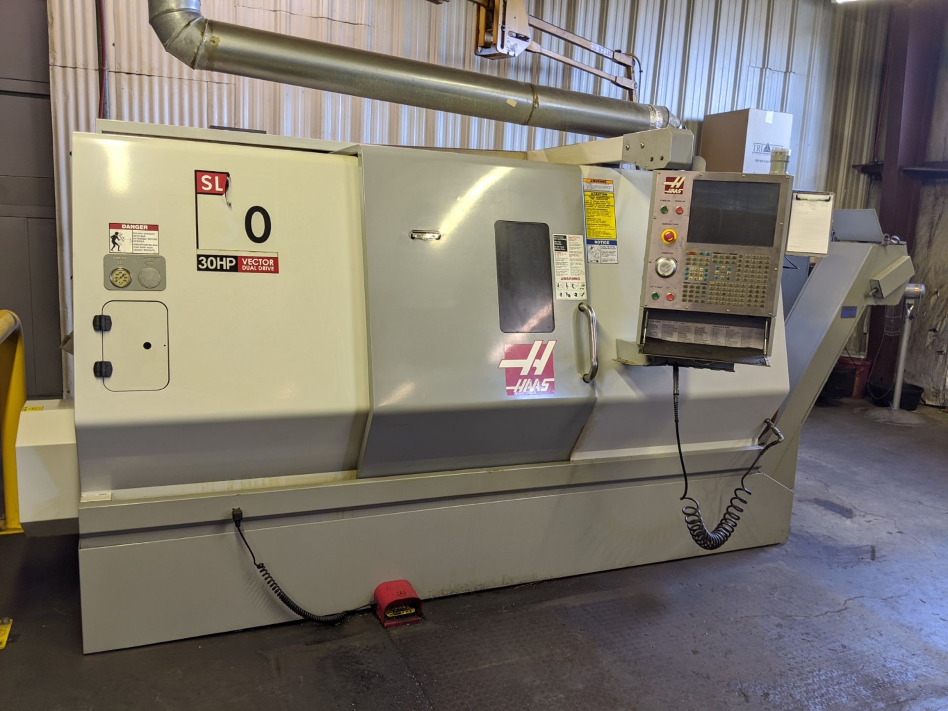 HAAS MODEL SL30 CNC TURNING CENTER; S/N 3074490, 30 HP, VECTOR DUAL DRIVE, 12" 3-JAW CHUCK, 12 - Image 14 of 14