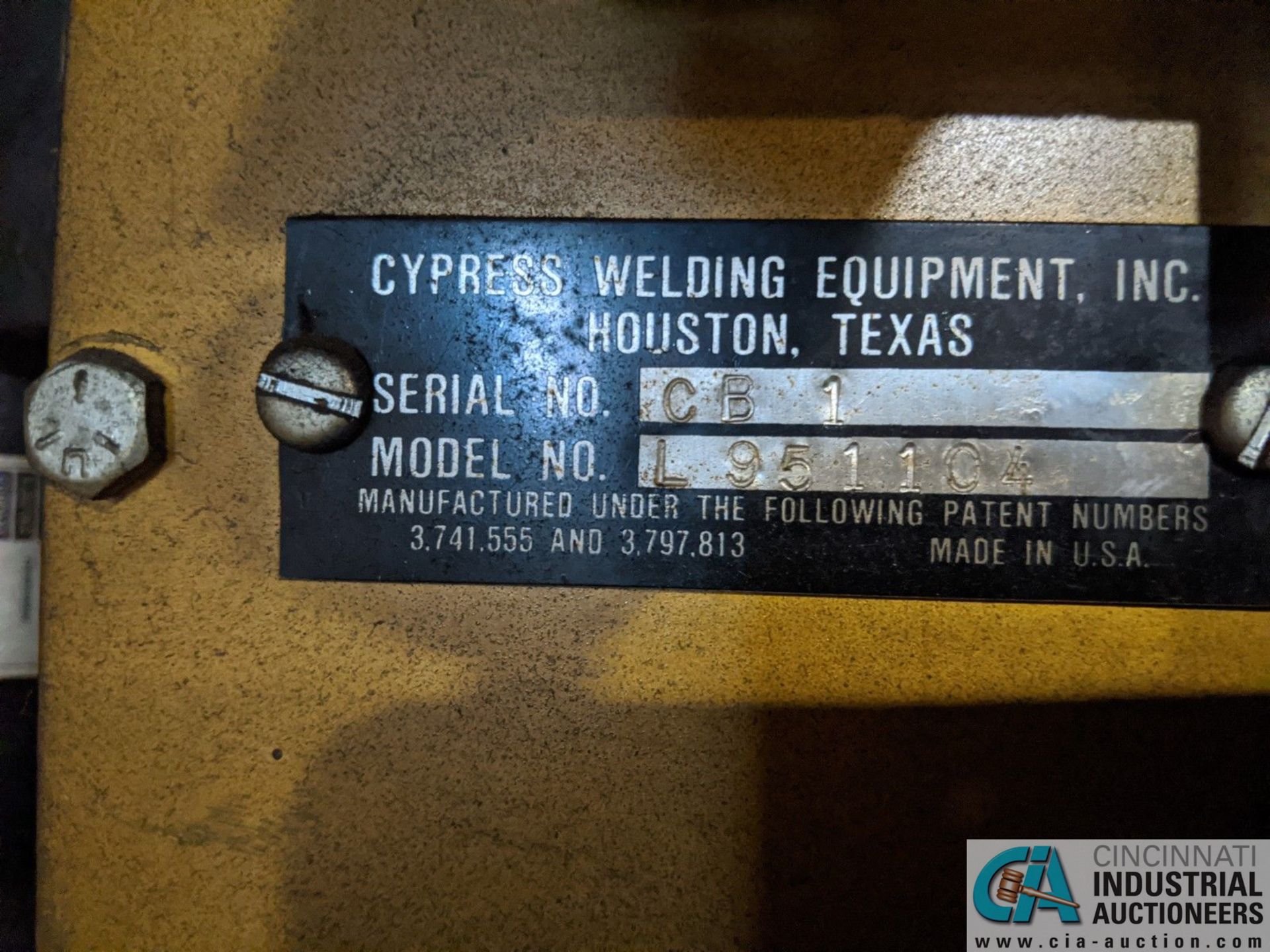 CYPRESS DUAL HEAD CIRCLE WELDING AND CUT-OFF SYSTEM, MODEL CW-5-WC POWER HEAD, MODEL L951104, CUT- - Image 3 of 8