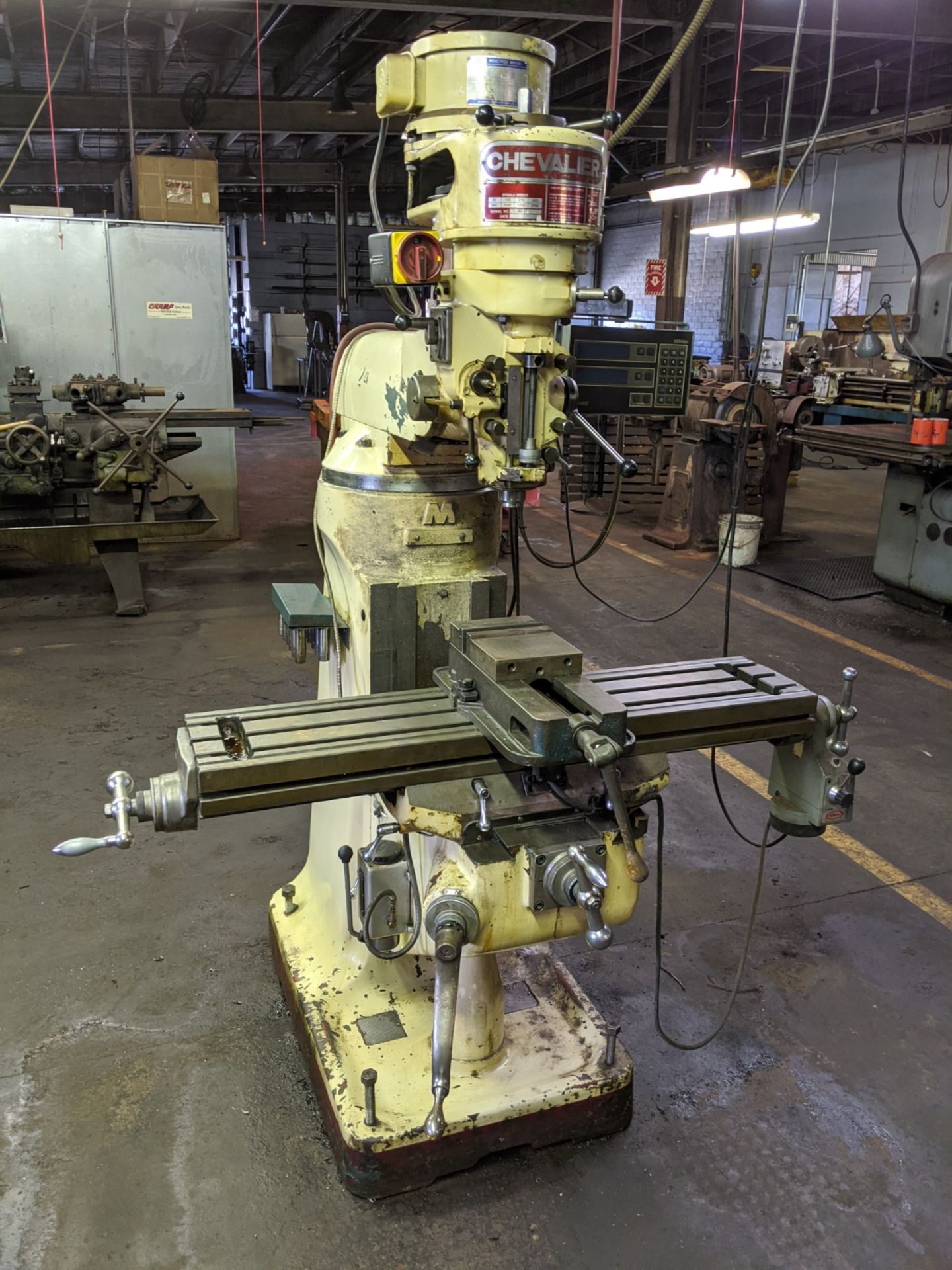 2 HP CHEVALIER 8-SPEED VERTICAL MILL (80-2,720 RPM), ptf, 9" X 42" TABLE - Image 2 of 7