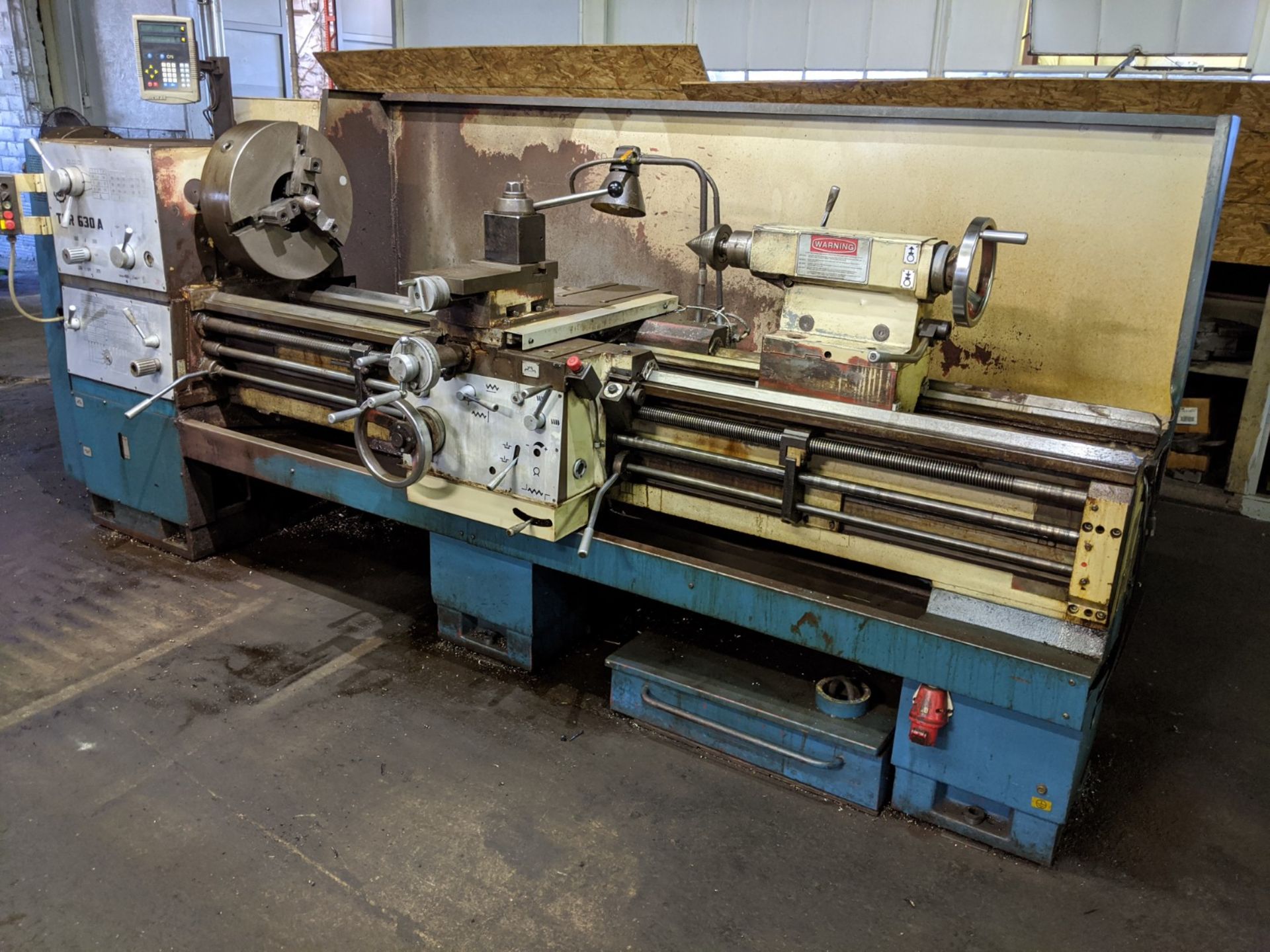 25" X 84" TOOLMEX MODEL TUR630A DOUBLE CHUCK LATHE; S/N 010028, 5-1/4" SPINDLE HOLE, WITH 16" END - Image 2 of 16