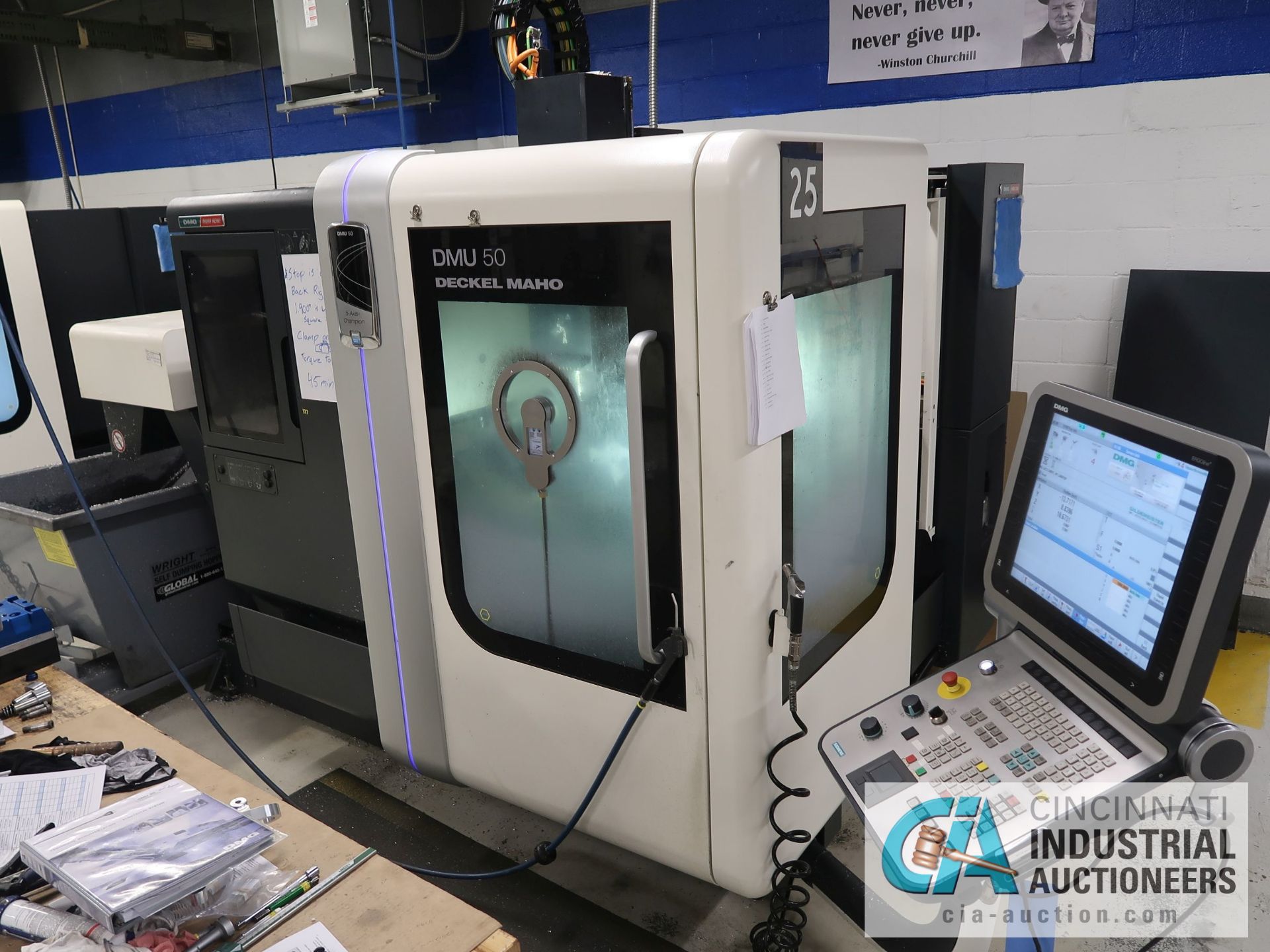 DMG MORI MODEL DMU 50 FIVE-AXIS CNC VERTICAL MACHINING CENTER; S/N 11415591664 (2013), DMG SIEMENS - Image 8 of 23