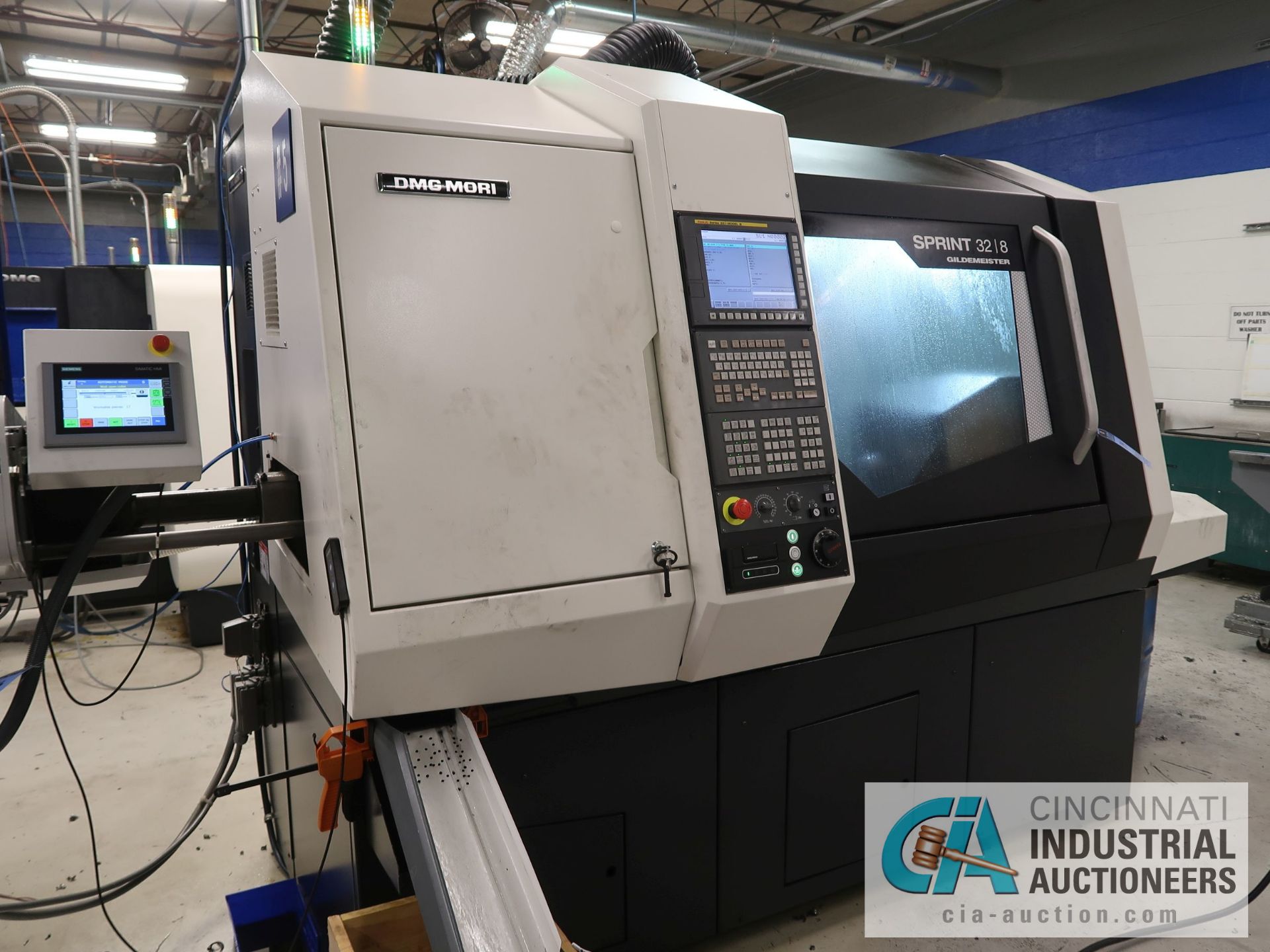 DMG MORI MODEL SPRINT 32/8 SWISS CNC TURNING CENTER; S/N 8107000108B, FANUC 32i-MODEL B CONTROL, 2- - Image 4 of 18