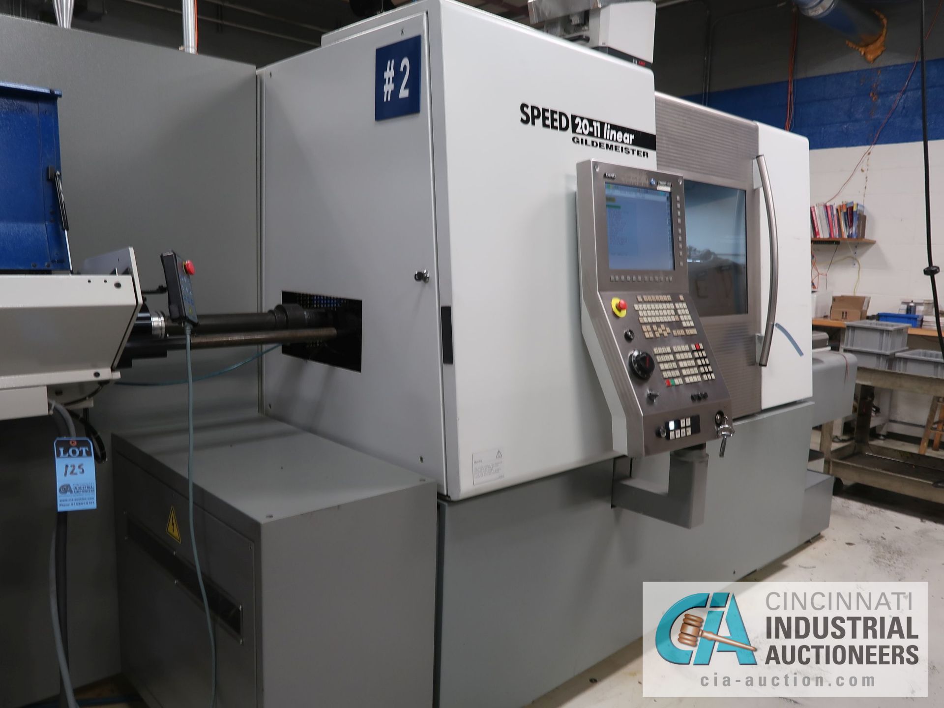 DMG GILDEMEISTER MODEL SPEED 20-11 LINEAR 11-AXIS SWISS CNC TURNING CENTER; S/N 8085012057B, FANUC - Image 2 of 27