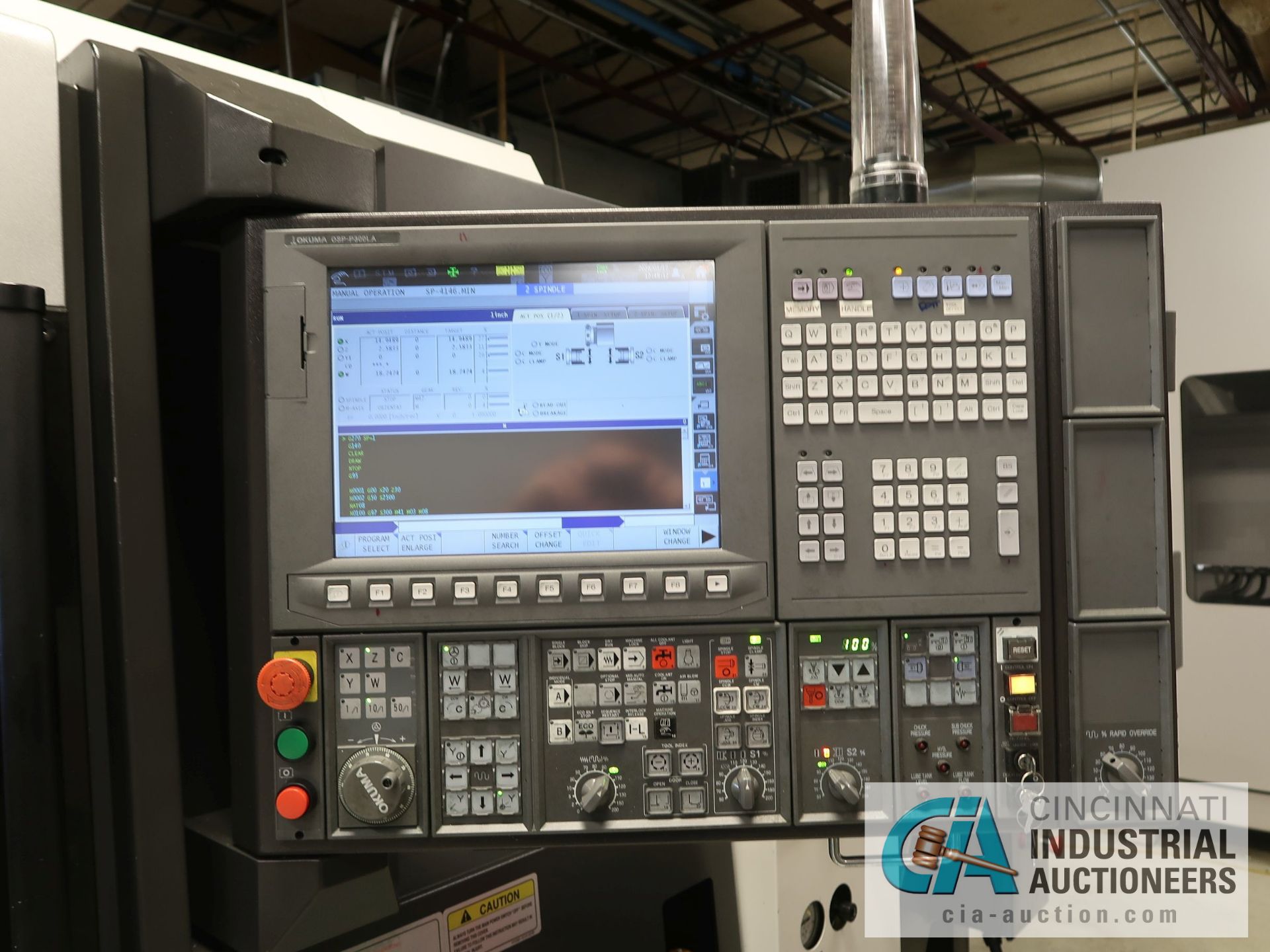 OKUMA MODEL LB3000EX II-MYW 450 MULTI-AXIS CNC TURNING CENTER W/ MILLING & Y-AXIS; S/N 209332, OKUMA - Image 4 of 11