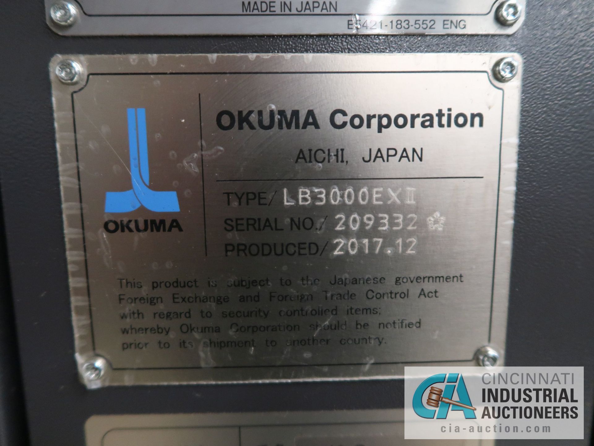 OKUMA MODEL LB3000EX II-MYW 450 MULTI-AXIS CNC TURNING CENTER W/ MILLING & Y-AXIS; S/N 209332, OKUMA - Image 10 of 11