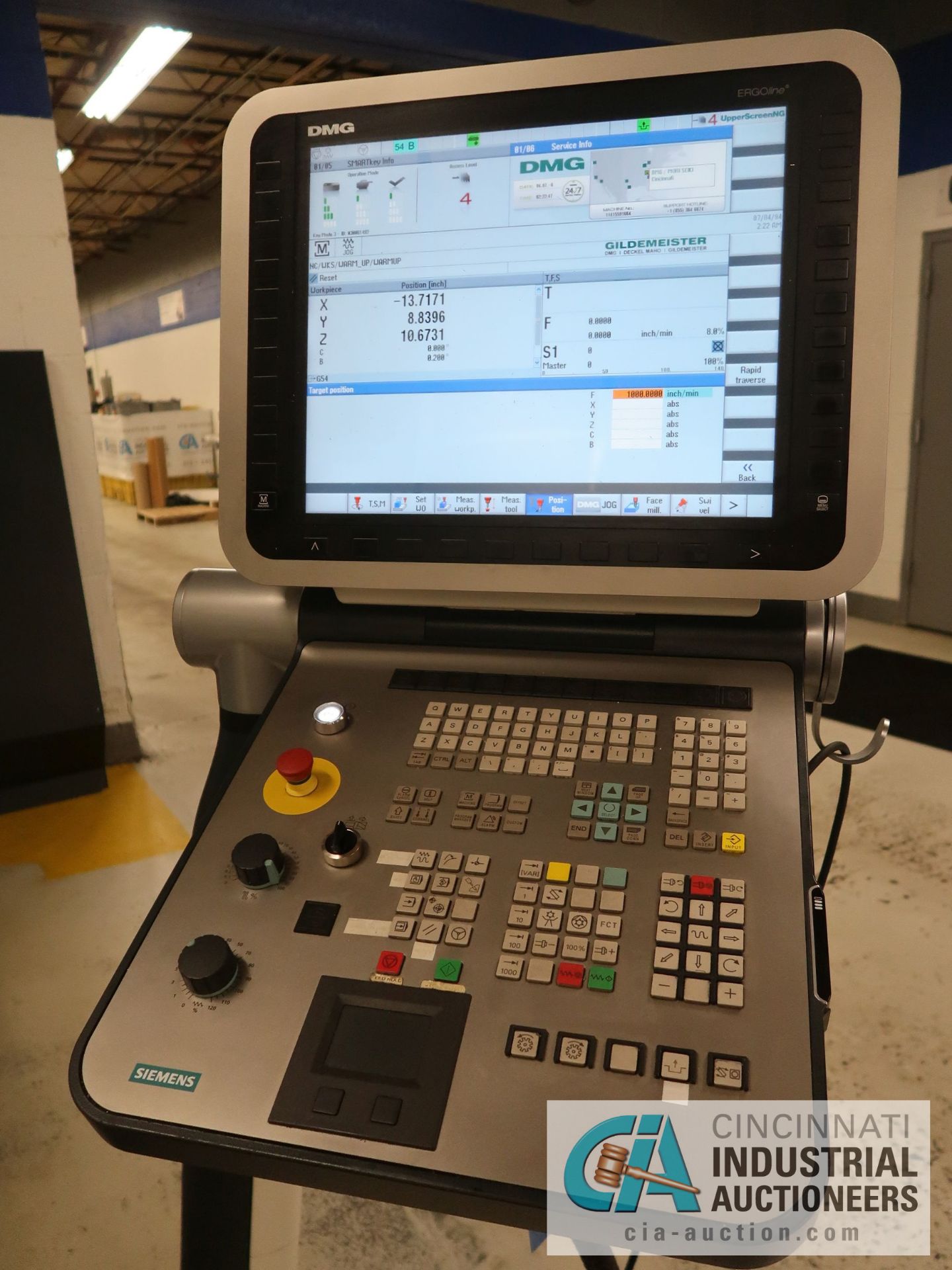 DMG MORI MODEL DMU 50 FIVE-AXIS CNC VERTICAL MACHINING CENTER; S/N 11415591664 (2013), DMG SIEMENS - Image 4 of 23