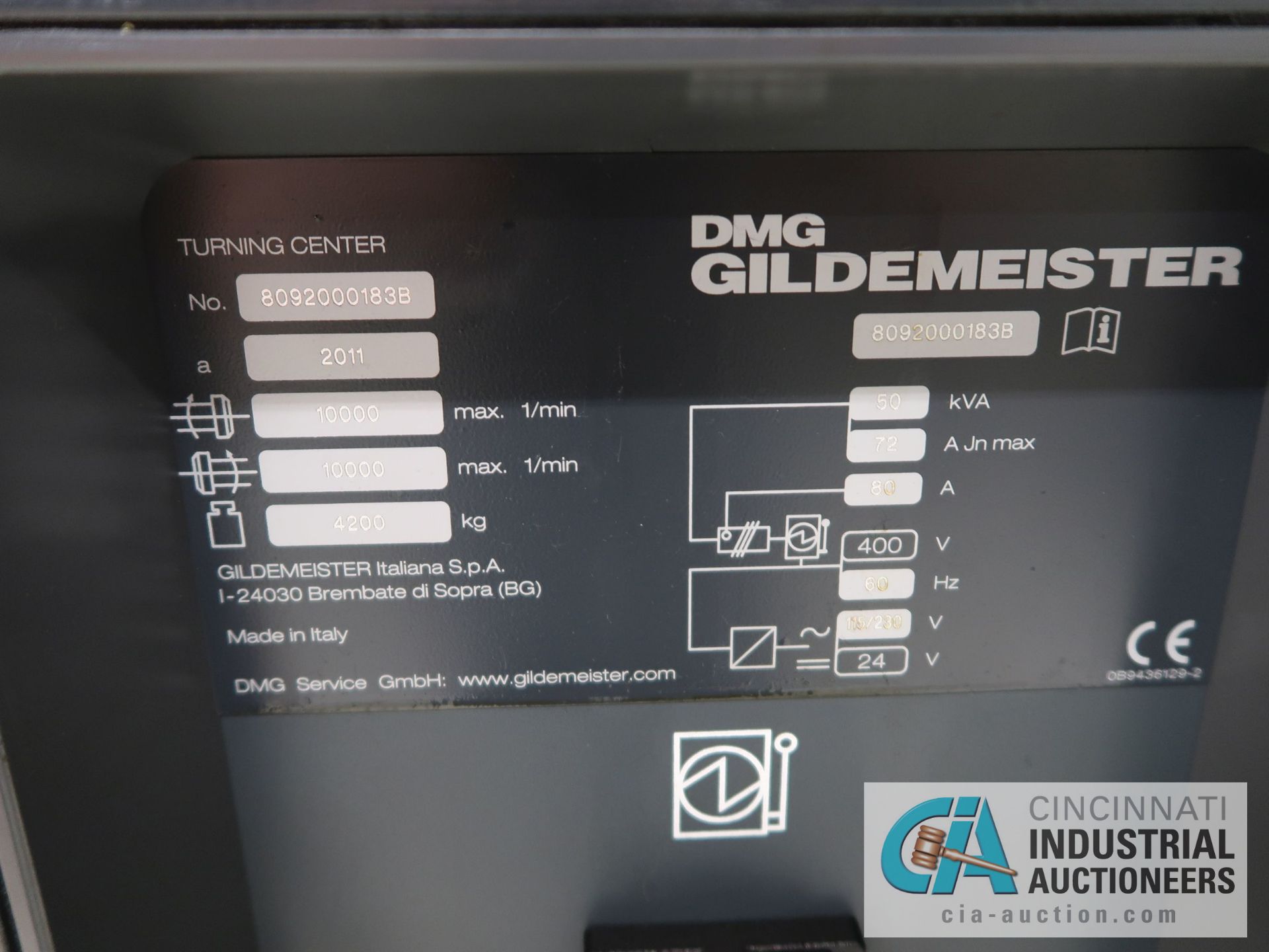 DMG GILDEMEISTER MODEL SPRINT 20-8 LINEAR SWISS CNC TURNING CENTER; S/N 8092000183B, FANUC 310i - Image 6 of 20