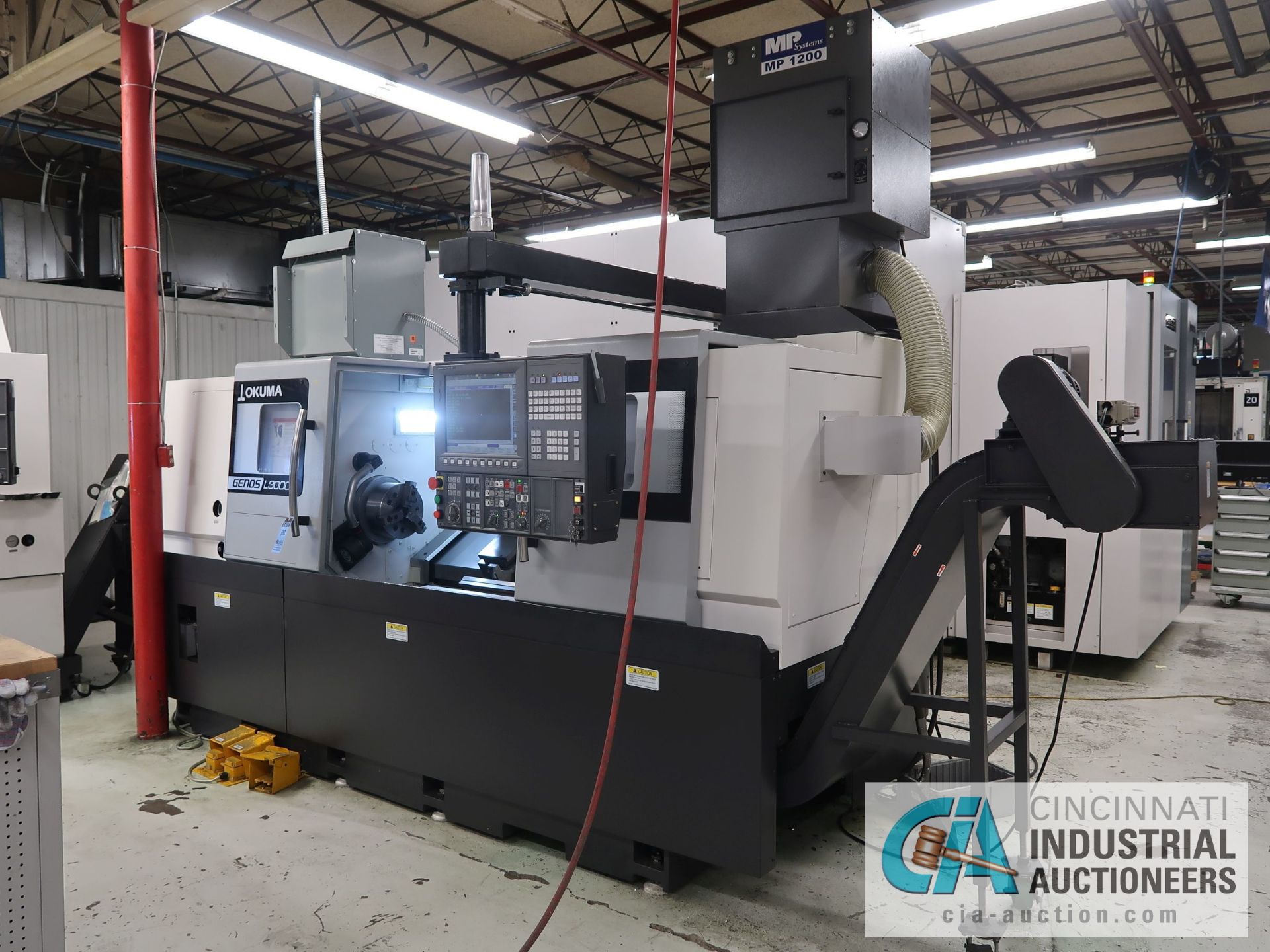 OKUMA MODEL GENOS L3000-E TWO-AXIS CNC TURNING CENTER; S/N L3E0014, OKUMA OSP-P300LAE CONTROL, 10" - Image 2 of 13