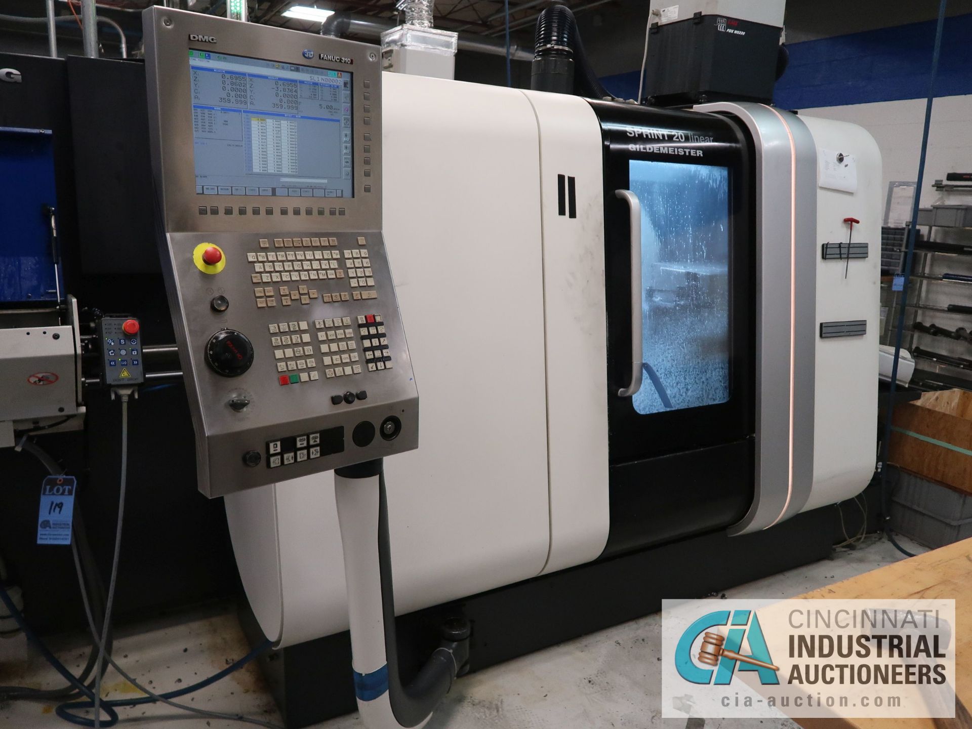 DMG GILDEMEISTER MODEL SPRINT 20-8 LINEAR SWISS CNC TURNING CENTER; S/N 8092000183B, FANUC 310i - Image 2 of 20