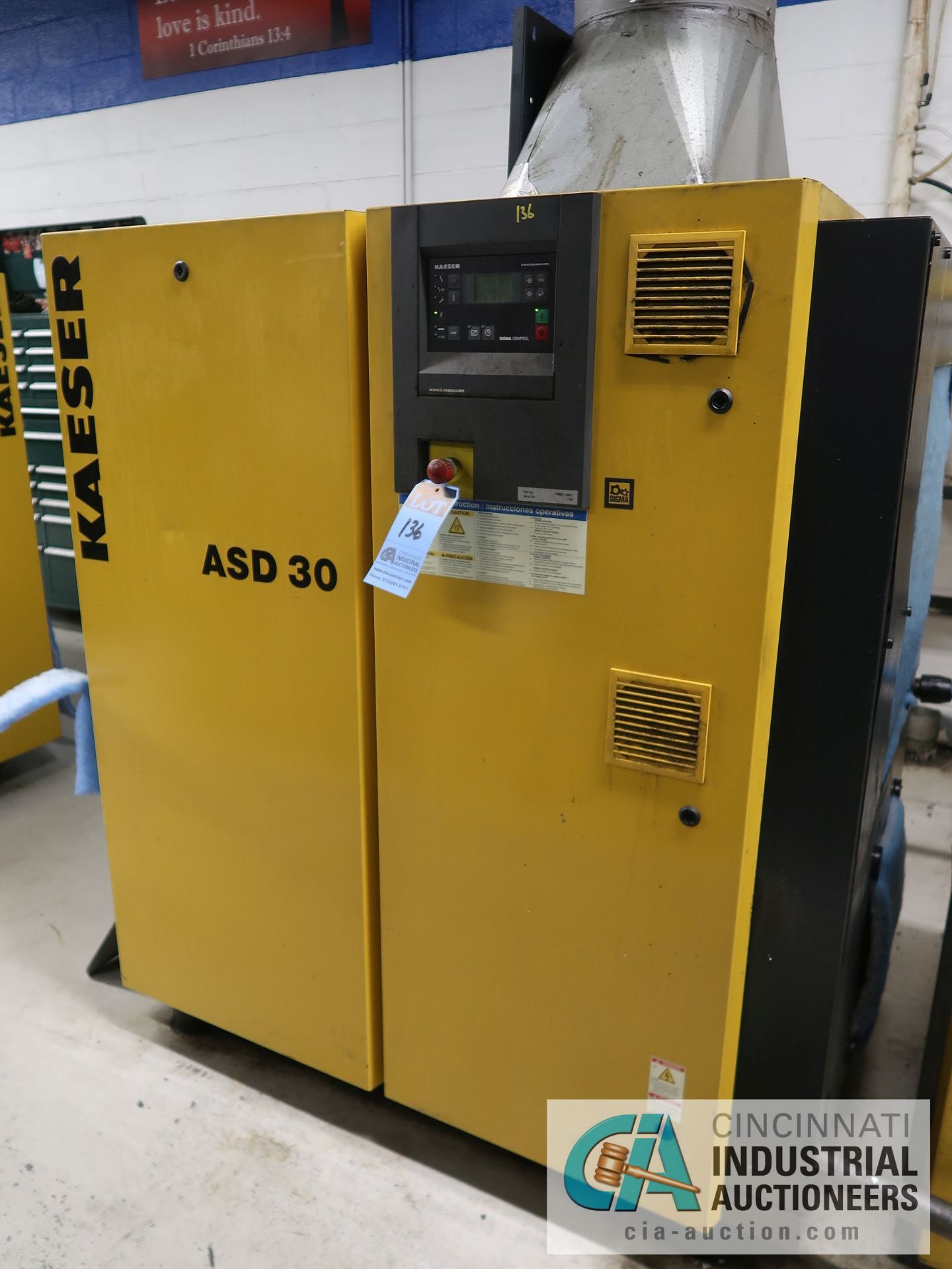 30 HP KAESER MODEL ASD-30 AIR COMPRESSOR; S/N 1125