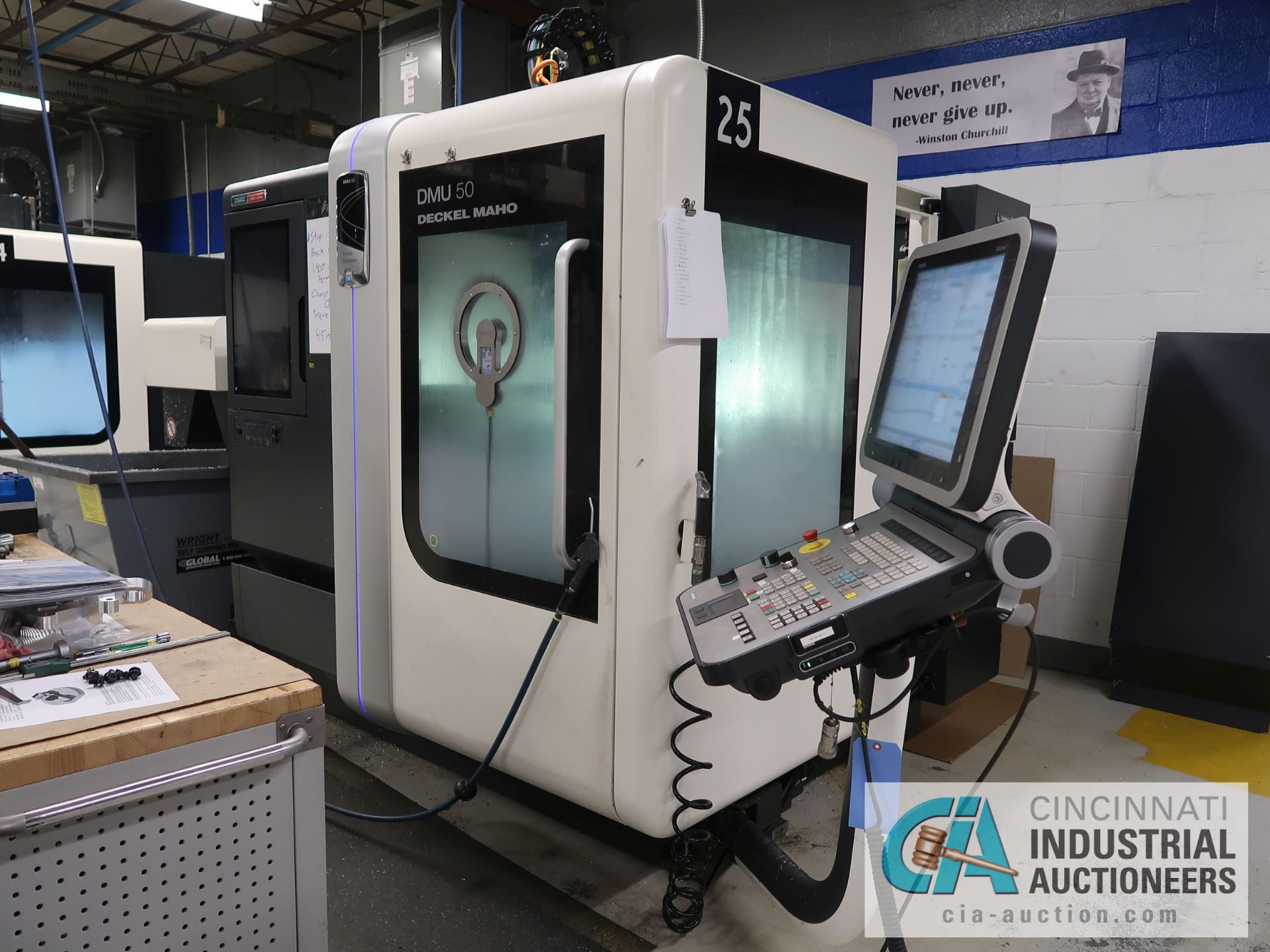 DMG MORI MODEL DMU 50 FIVE-AXIS CNC VERTICAL MACHINING CENTER; S/N 11415591664 (2013), DMG SIEMENS