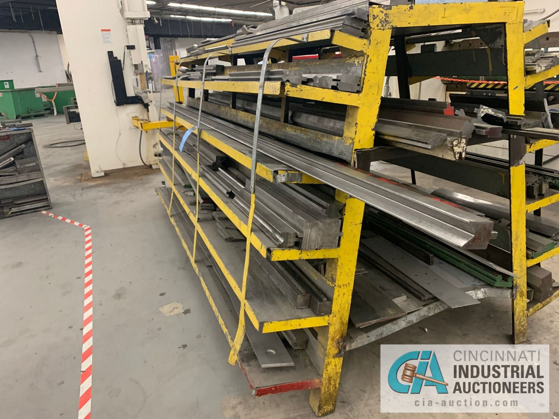 (LOT) LARGE QUANTITY PRESS BRAKE DIES ON A-FRAME RACK, APPROX. (8) 8' AND OVER, APPROX. (20) 4'-6' - Image 5 of 17