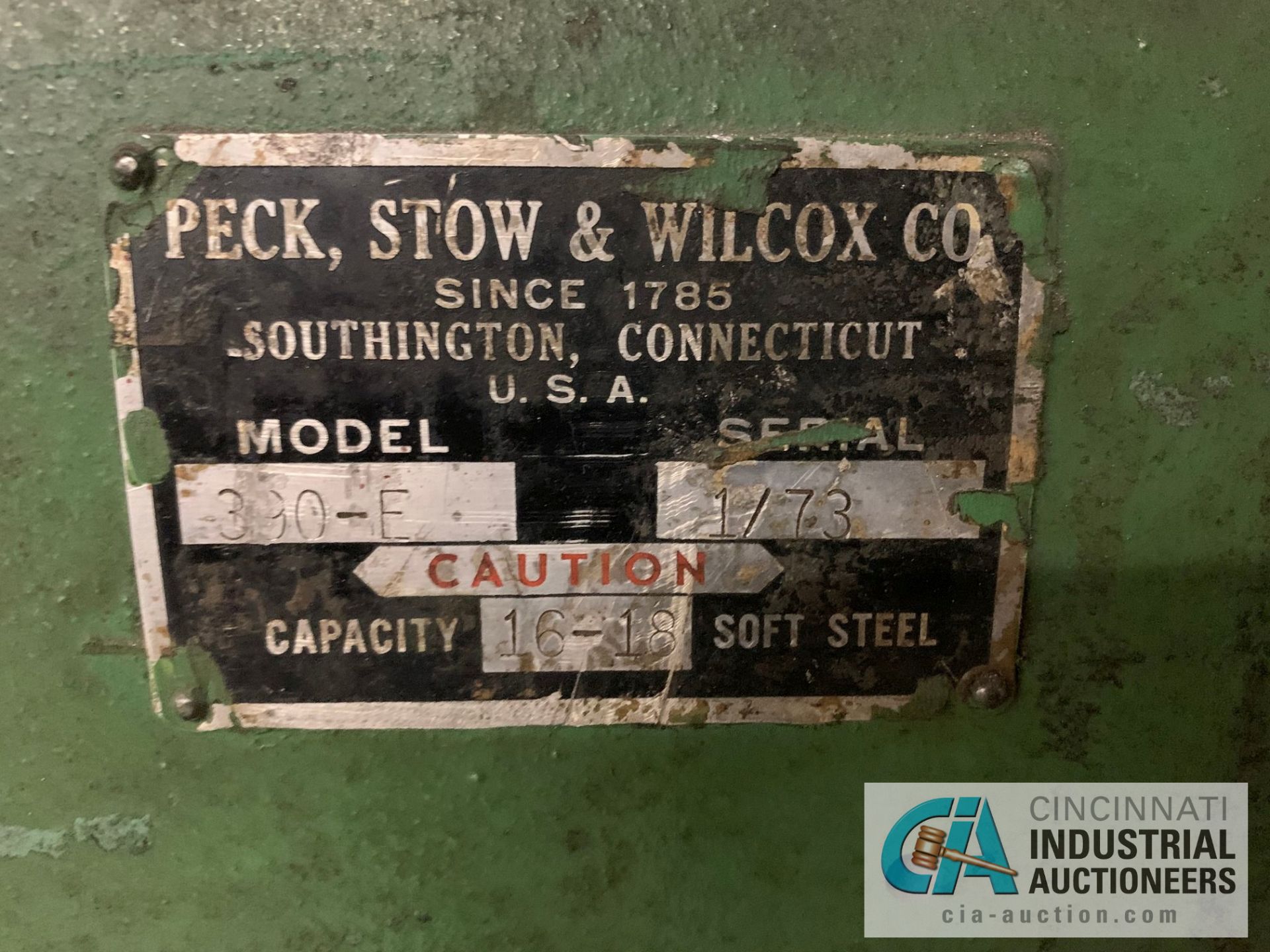 36" PECK, STOW AND WILCOX MODEL 390E HAND SLIP ROLL; S/N 1/73, CAPACITY 16-18 GA. - Image 2 of 5