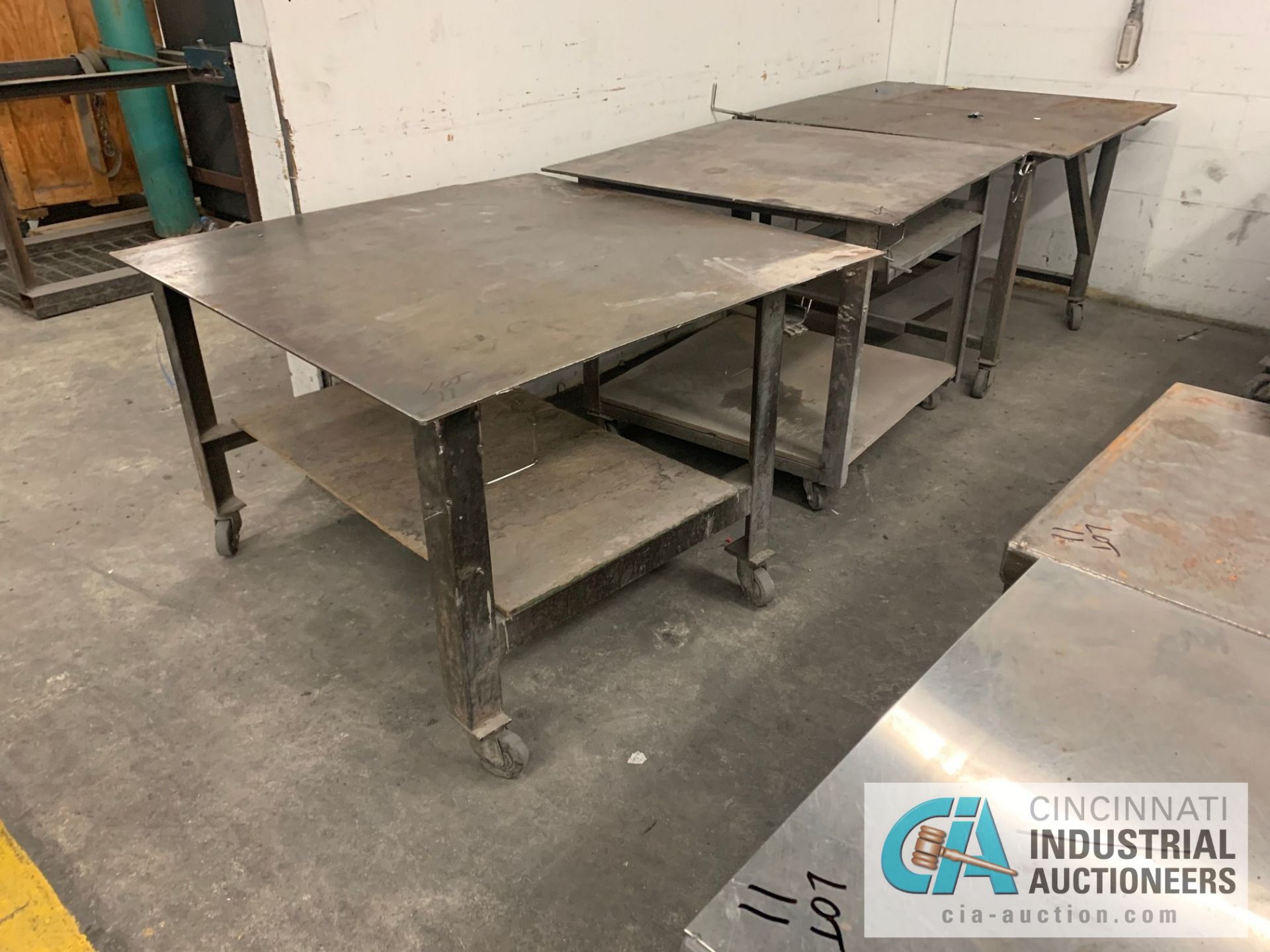VARIOUS HEAVY DUTY CARTS, SOME SET-UP TO BE HEAVY WELD TABLES - Image 2 of 5