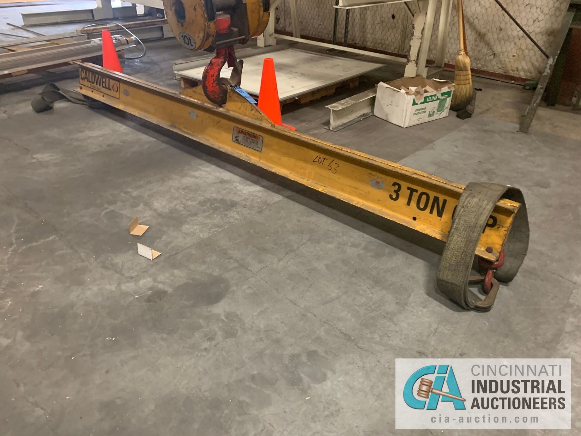 3 TON X 10' CALDWELL MODEL 20-3-10 SPREADER BAR; S/N 13259