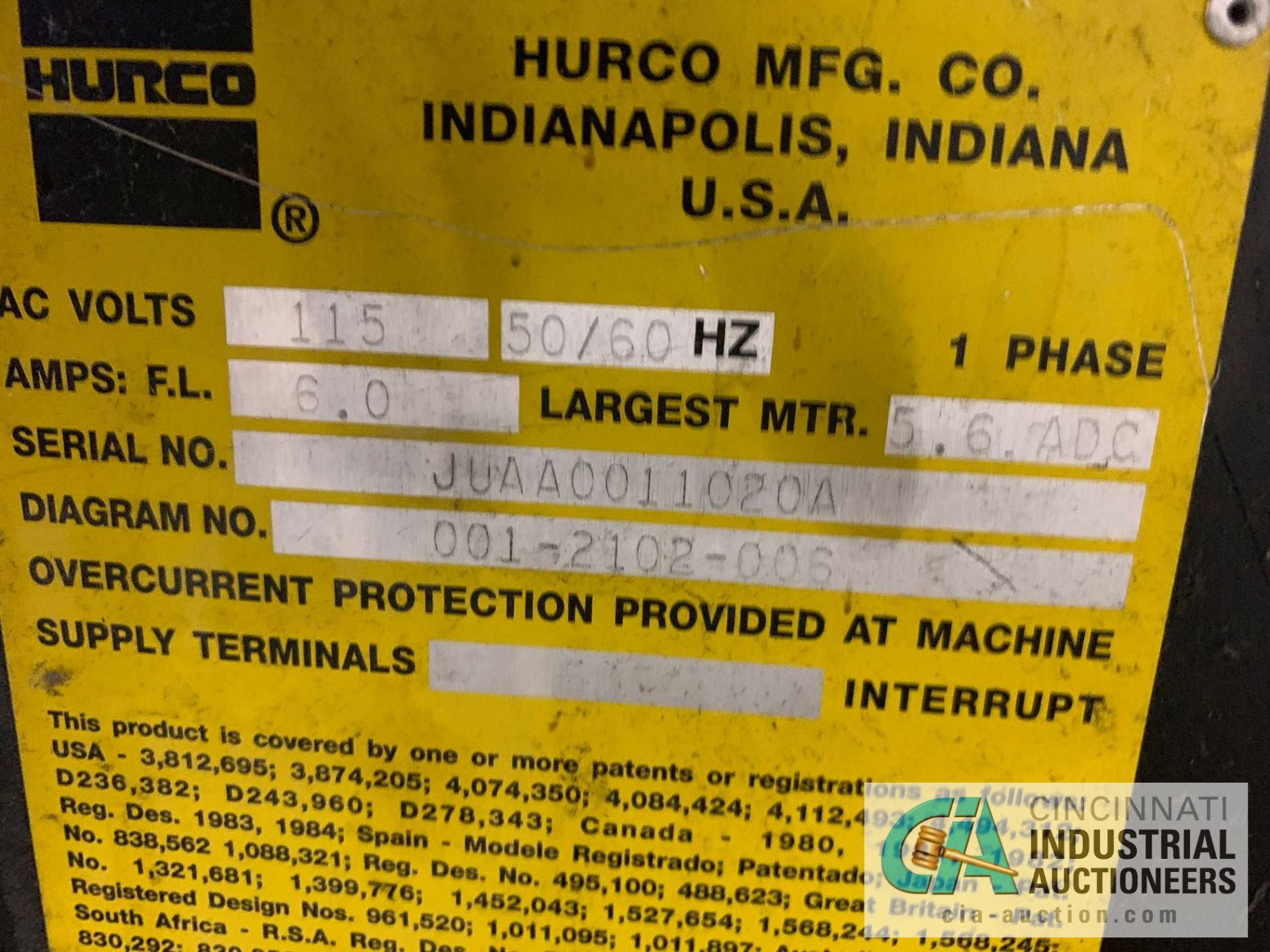 135 TON X 12' CINCINNATI 135CB HYDRAULIC POWER PRESS BRAKE; S/N 42903, HURCO AUTOBEND 6 BACK GAGE, - Image 8 of 13