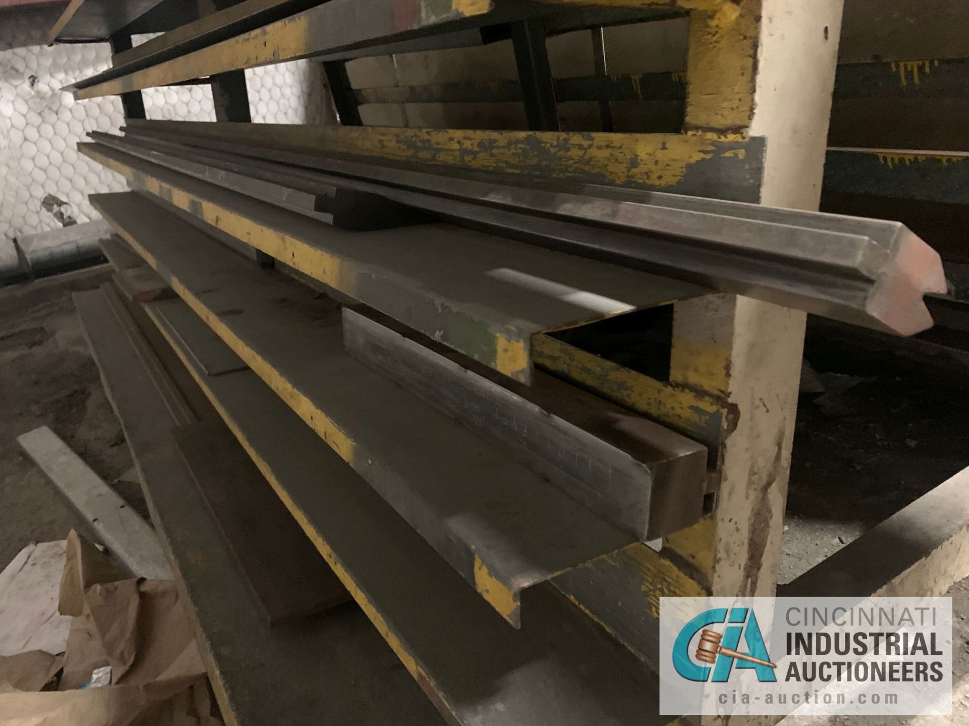 (LOT) PRESS BRAKE DIES ON 8' A-FRAME RACK, APPROX. (10) PIECES OVER 8', APPROX (10) PIECES 31" TO 8' - Image 9 of 9