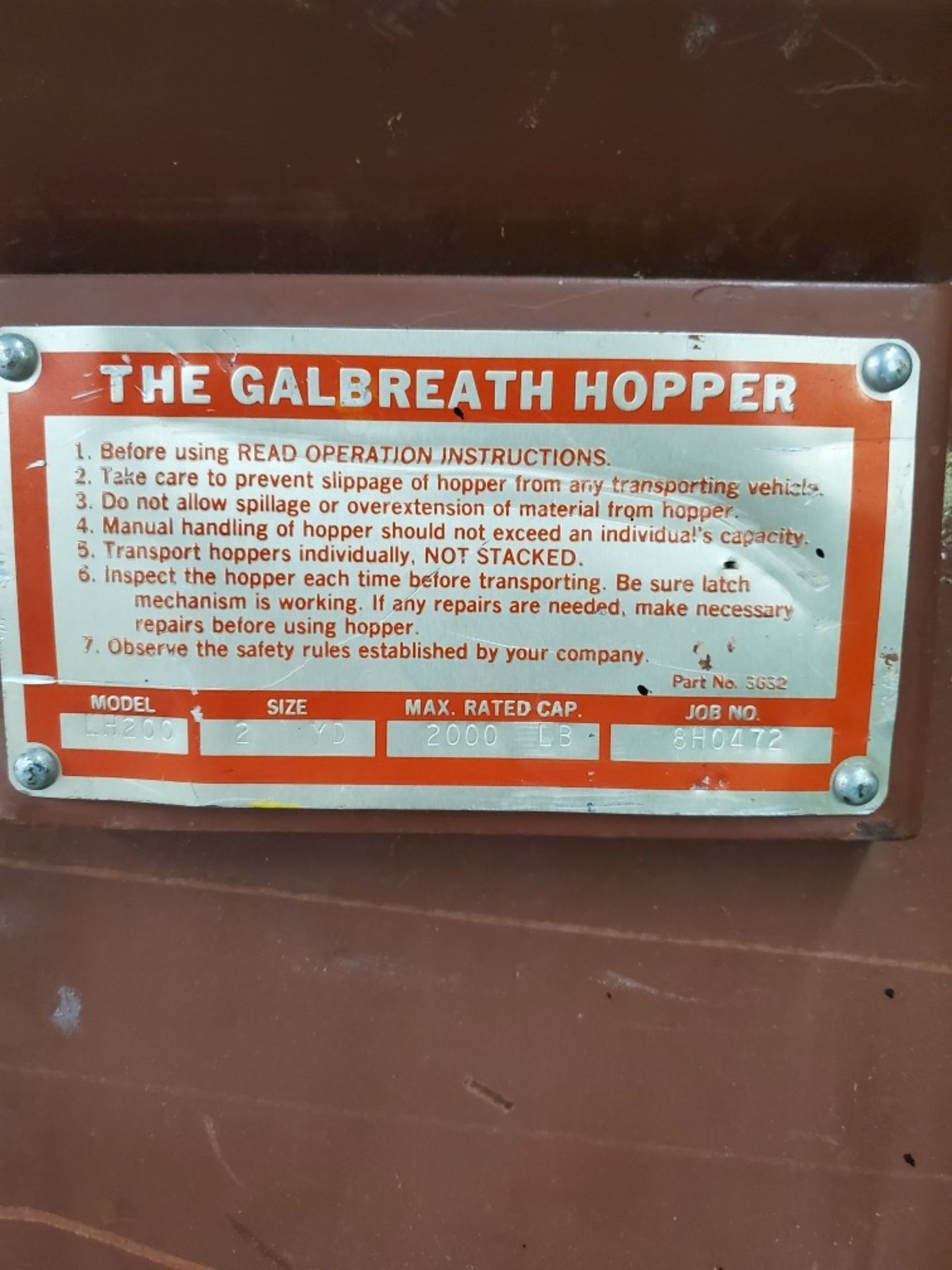 2-YARD GALBREATH DUMP HOPPER - Image 2 of 2