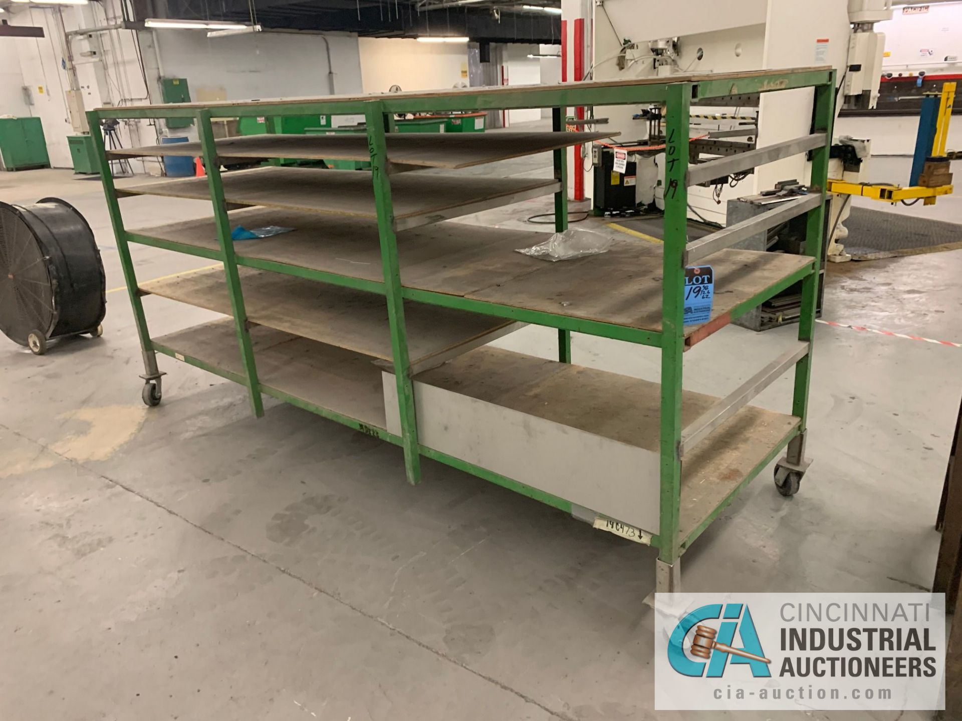 38" X 126" X 62" HIGH MULTI-SHELF CART