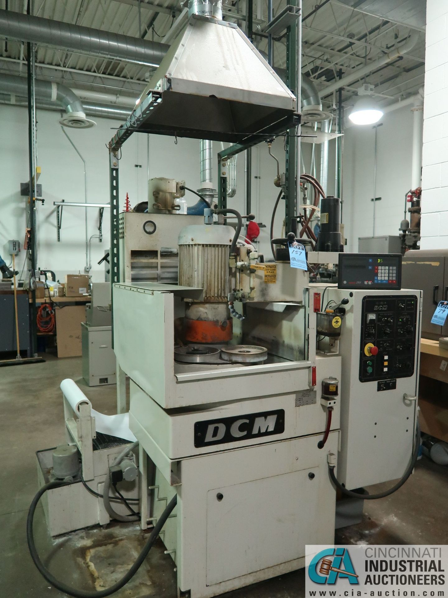 DCM TECH MODEL 1G-180 VERTICAL SPINDLE ROTARY SURFACE GRINDER; S/N 21610, 11.2 HP, 18" DIA. CHUCK,