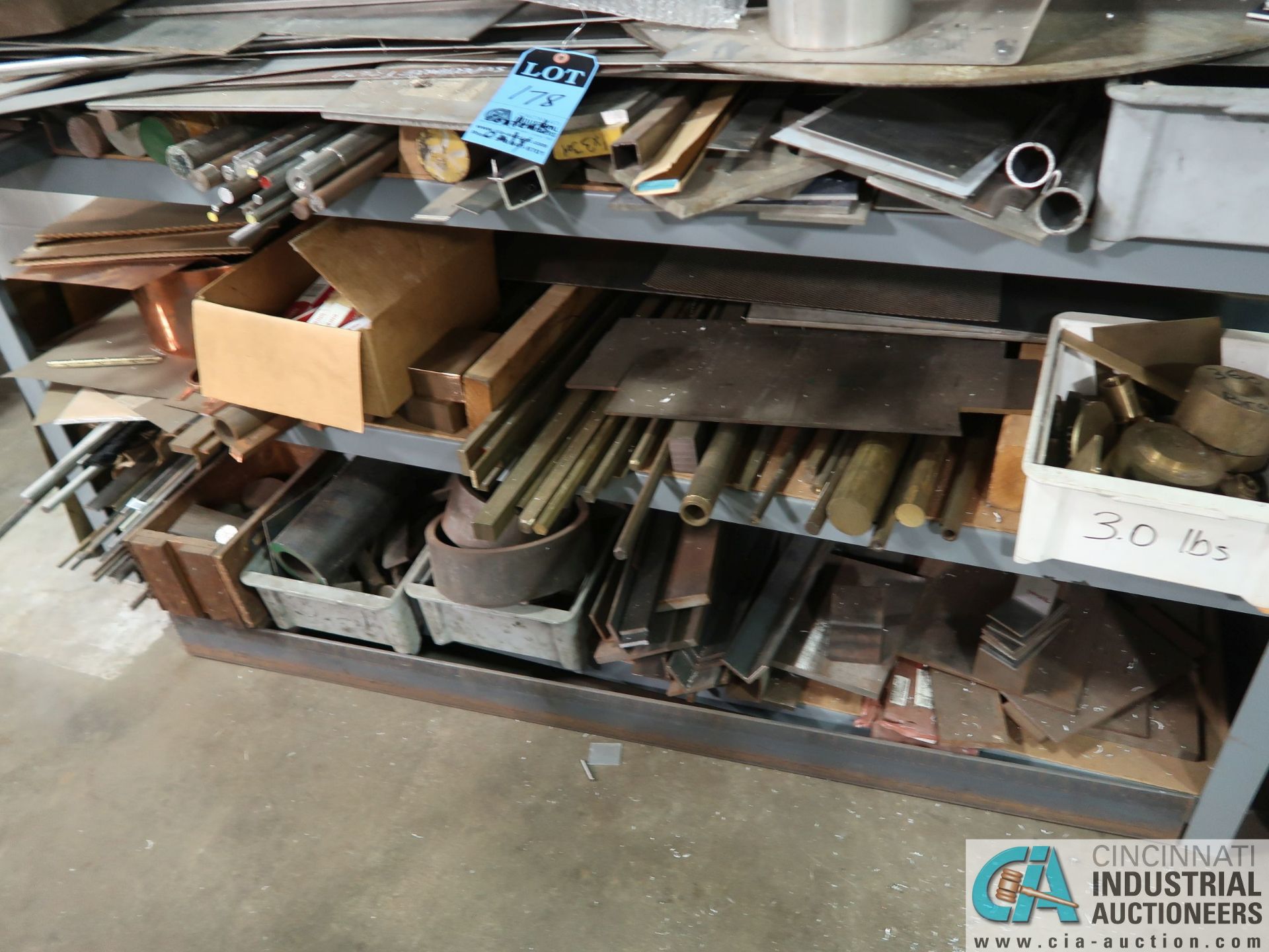 (LOT) ASSORTED STEEL CUT-OFF ON RACK - CONTENTS ONLY ** NO RACK ** - Image 2 of 5