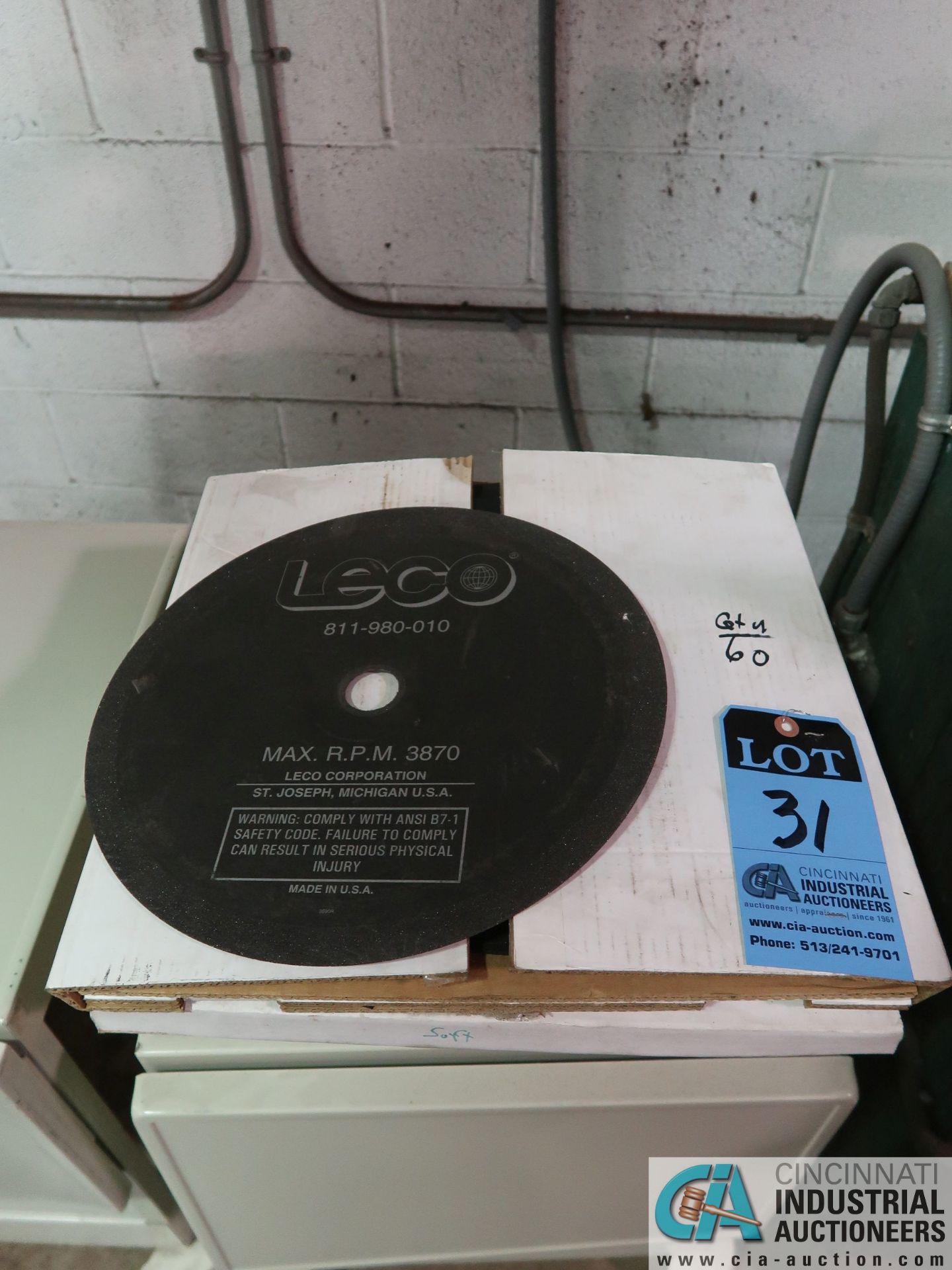 (LOT) (60) 14" CUT-OFF BLADES BY LECO